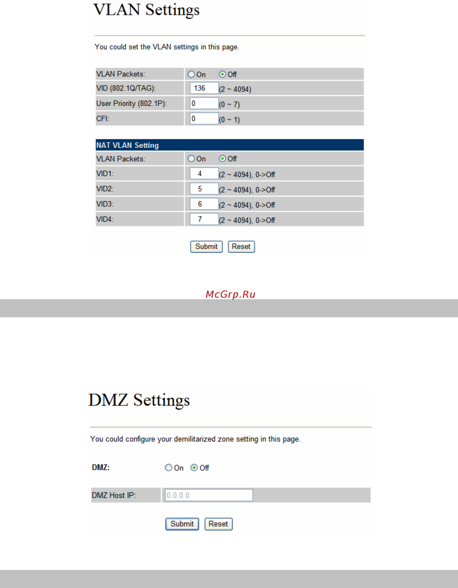 Planet VIP-156PE [33/71] Dmz settings