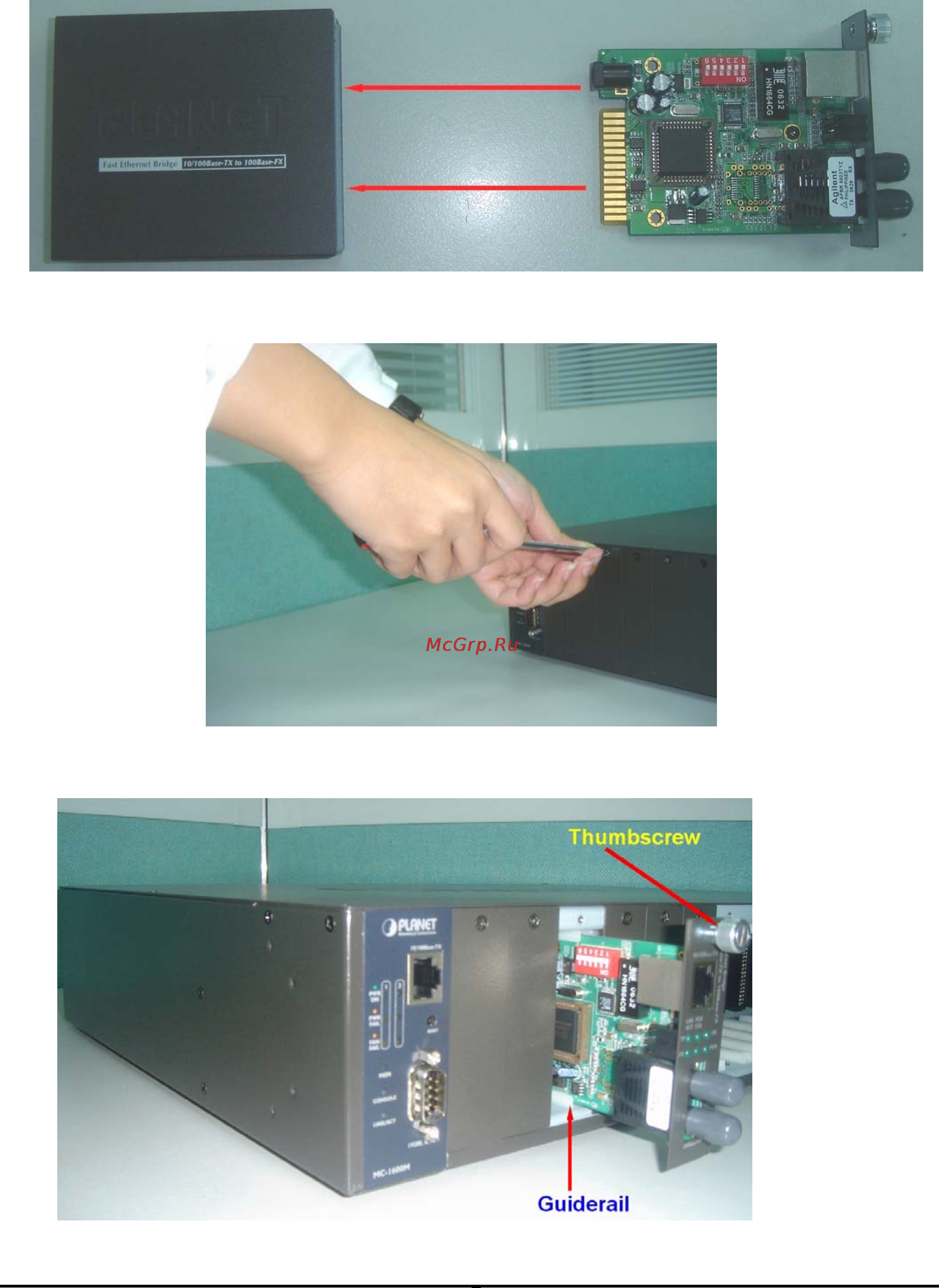 Planet FST-801 [8/17] Slide media converter module into mc 1600mr r48 chassis installation