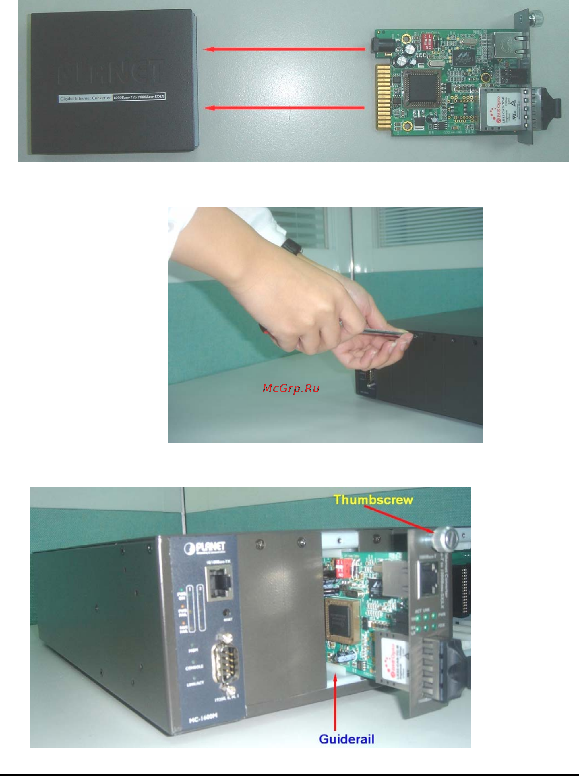 Planet GST-702S [8/17] Slide media converter module into mc 1600mr r48 chassis installation