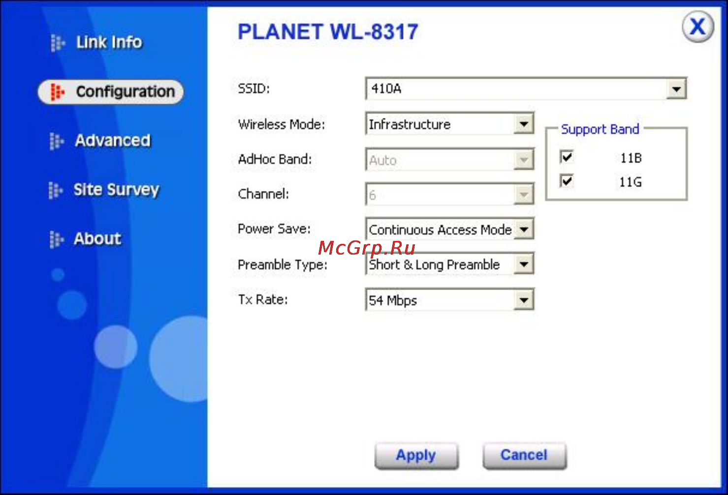 Planet WL-8317 [13/19] Configuration