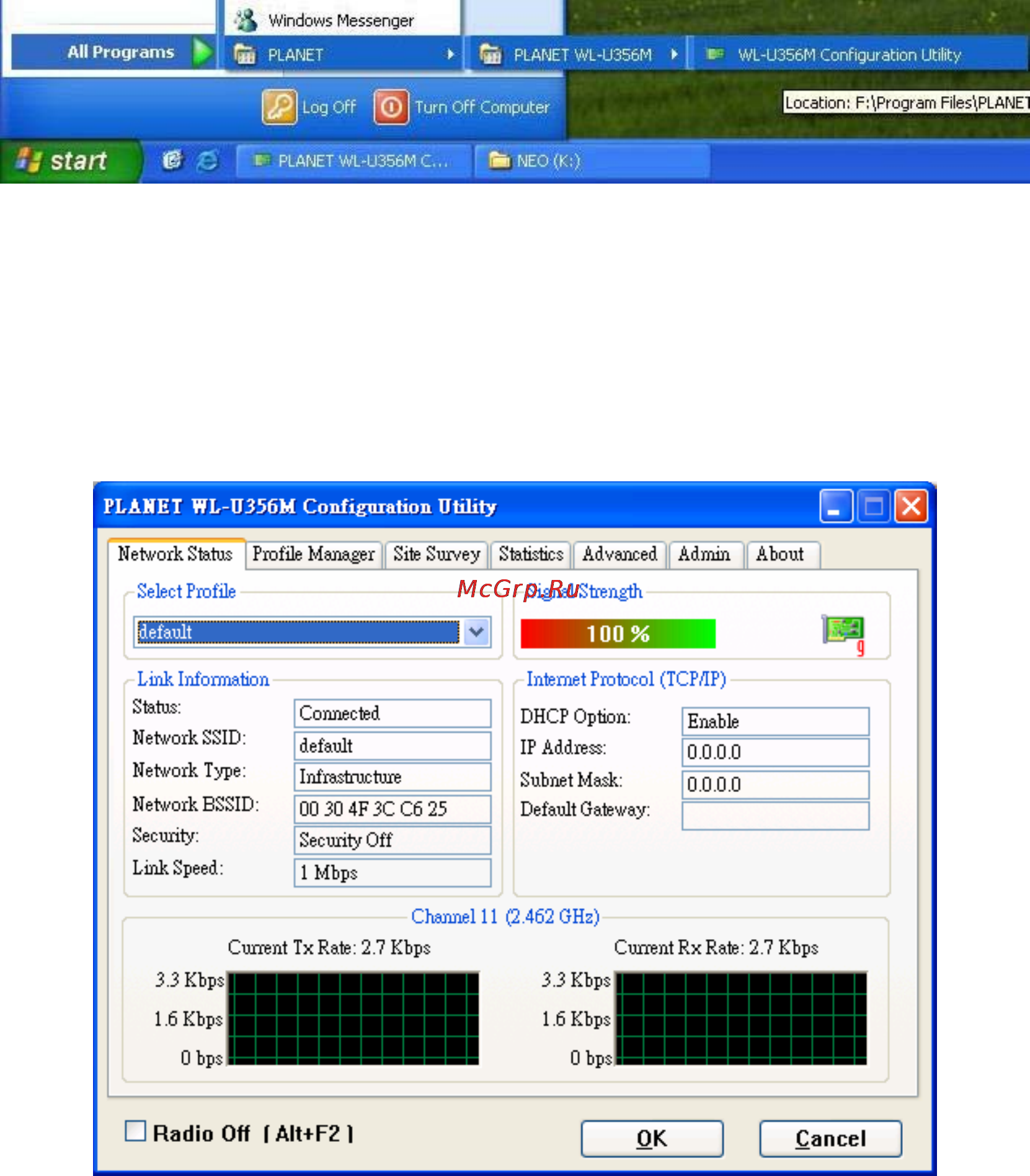 Planet WL-U356M [16/34] Network status