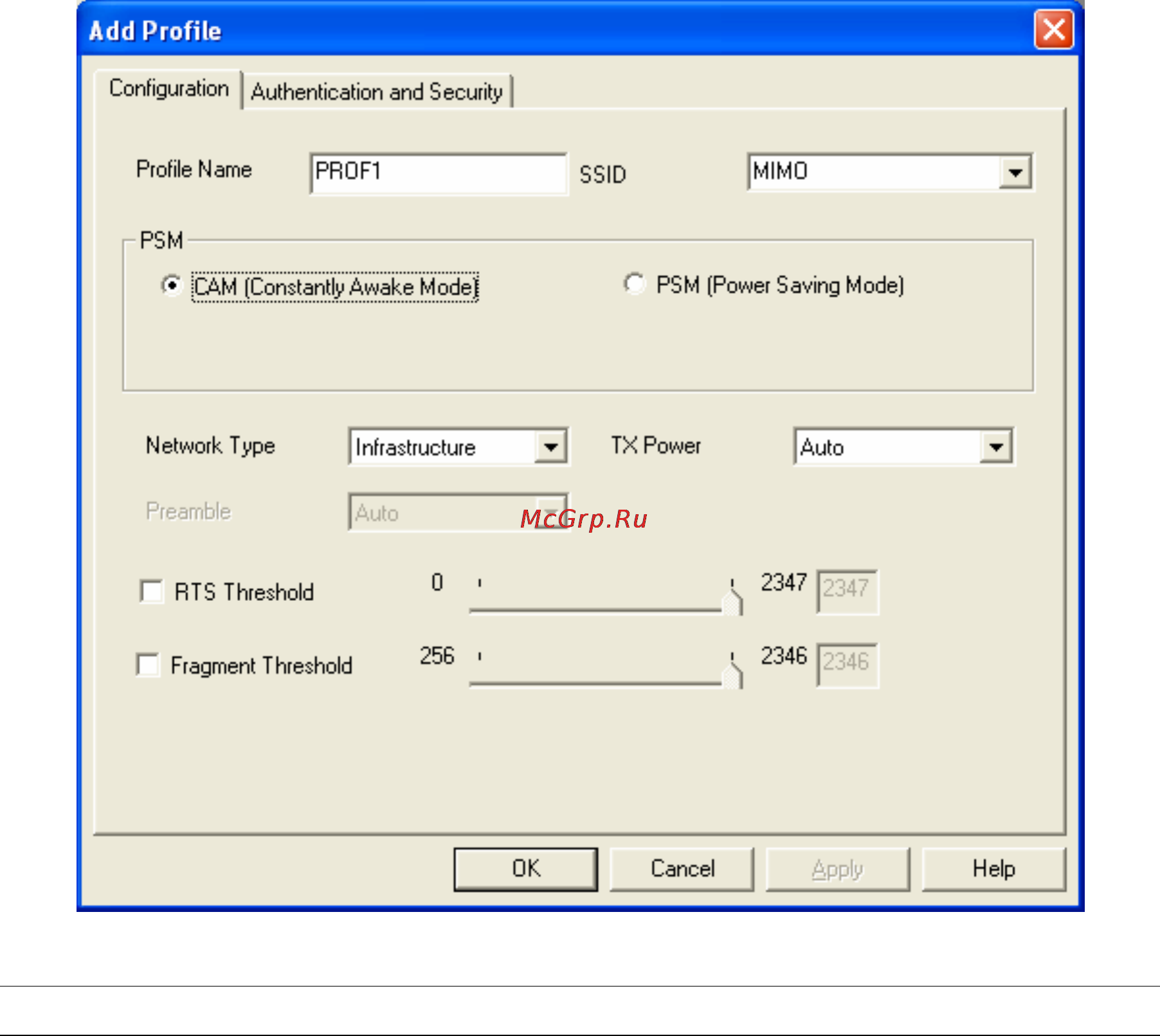 Planet WML-8315 [16/35] Configure the profile
