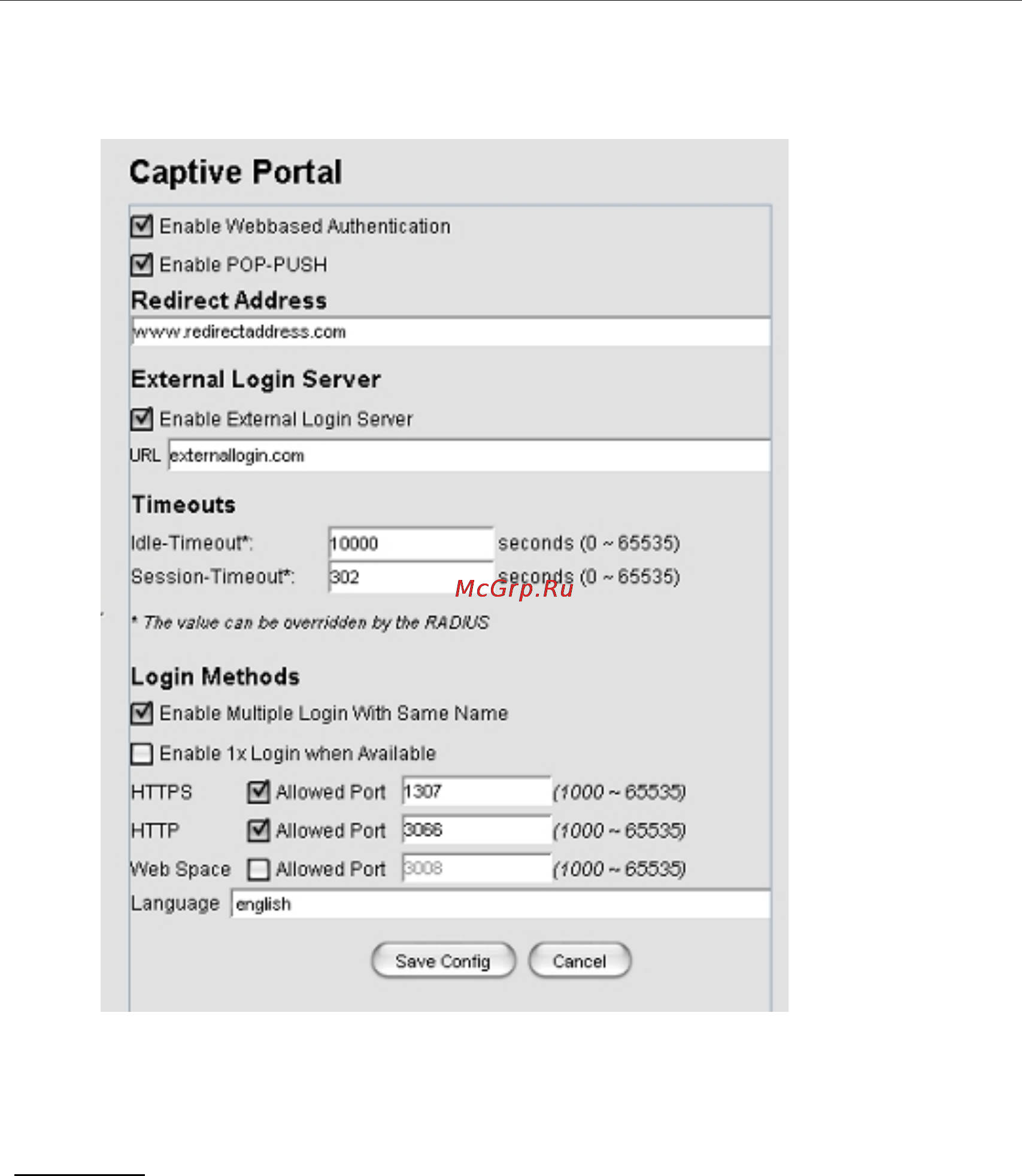 Planet MAP-3100 [103/124] Captive portal