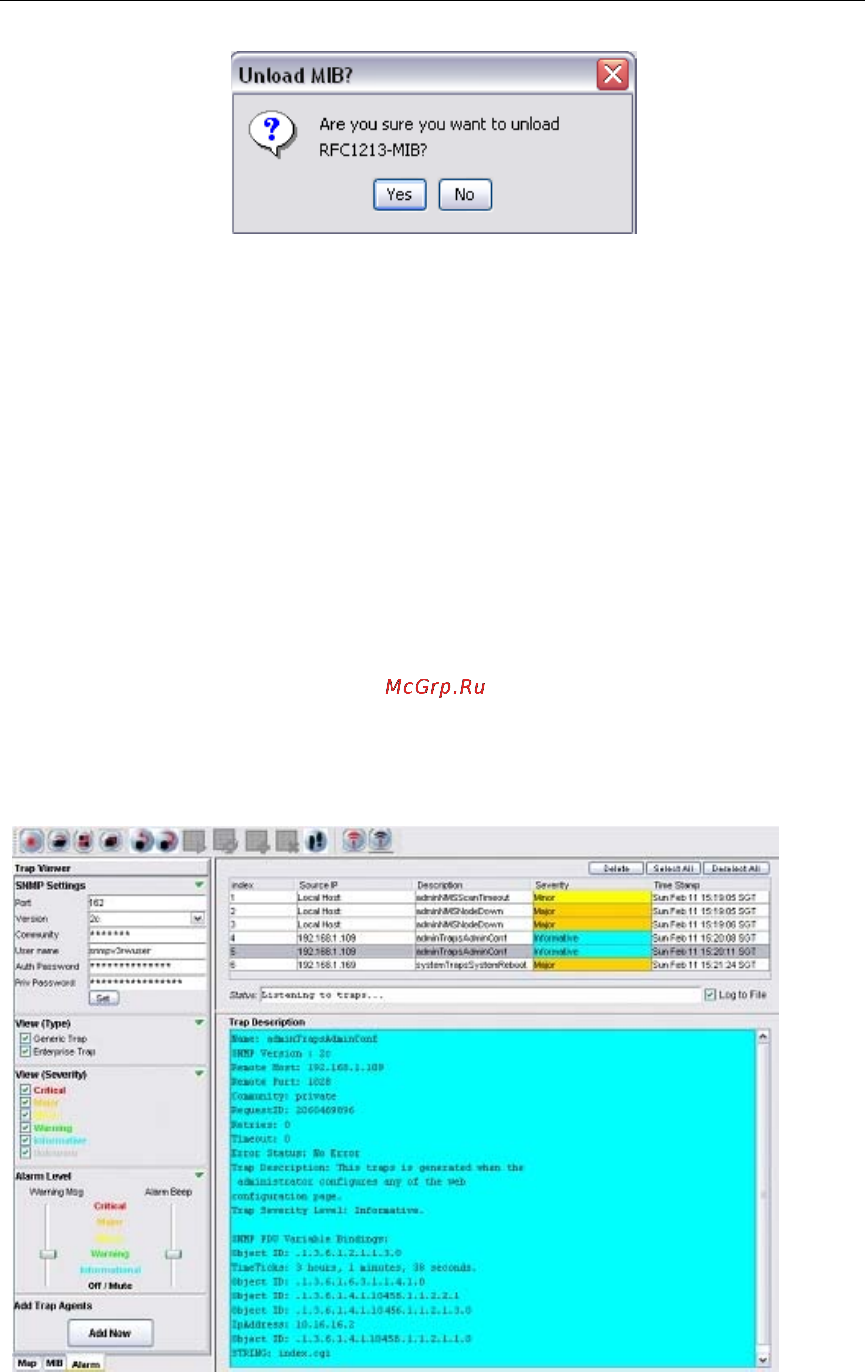 Planet MAP-3100 [45/124] Alarm table