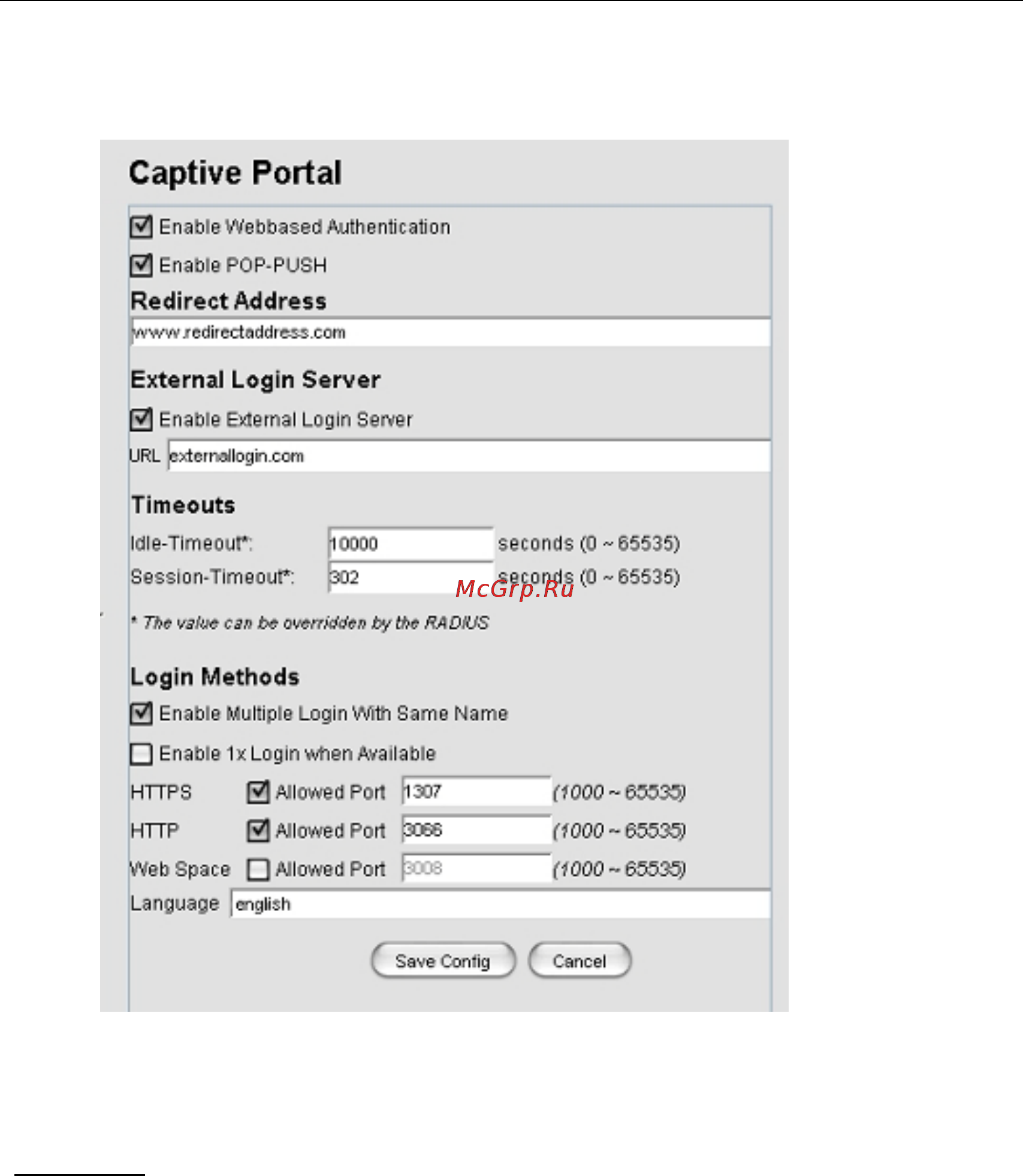 Planet MAP-3120 [105/126] Captive portal