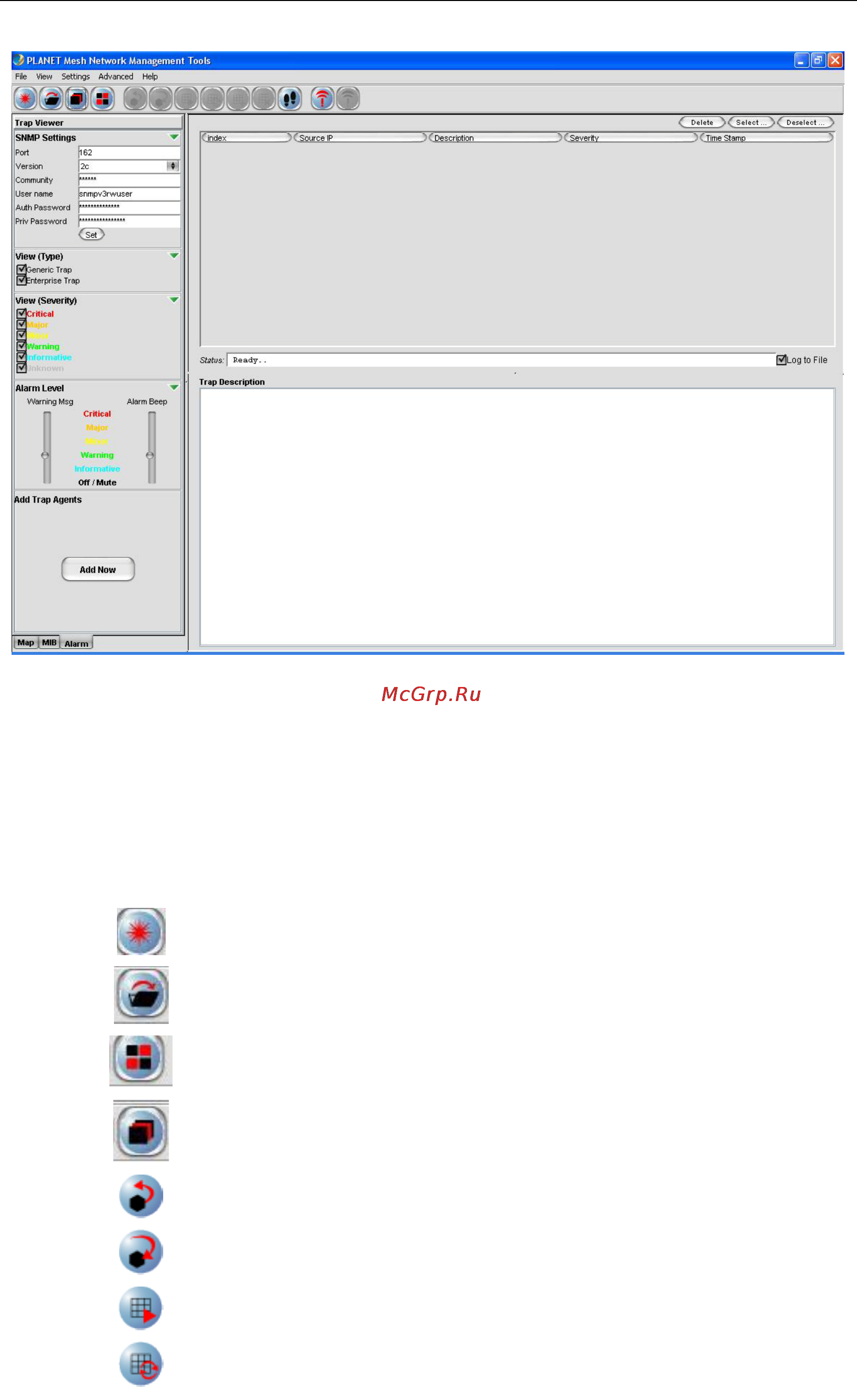 Planet MAP-3120 [20/126] Toolbar reference