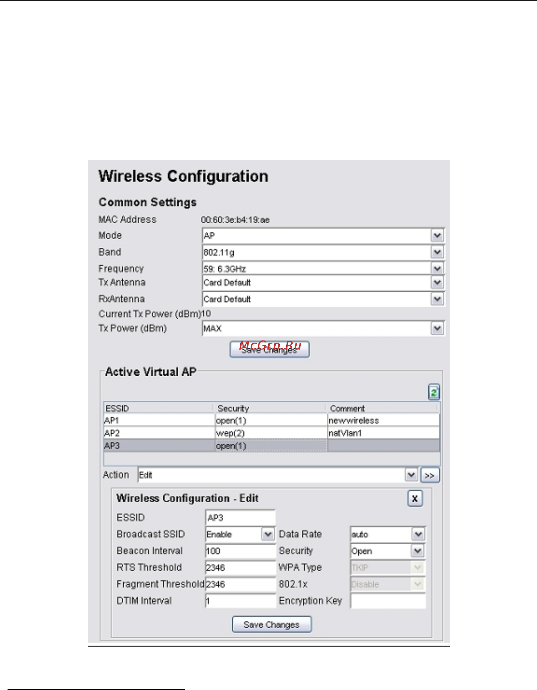 Planet MAP-3120 [82/126] Wireless configuration