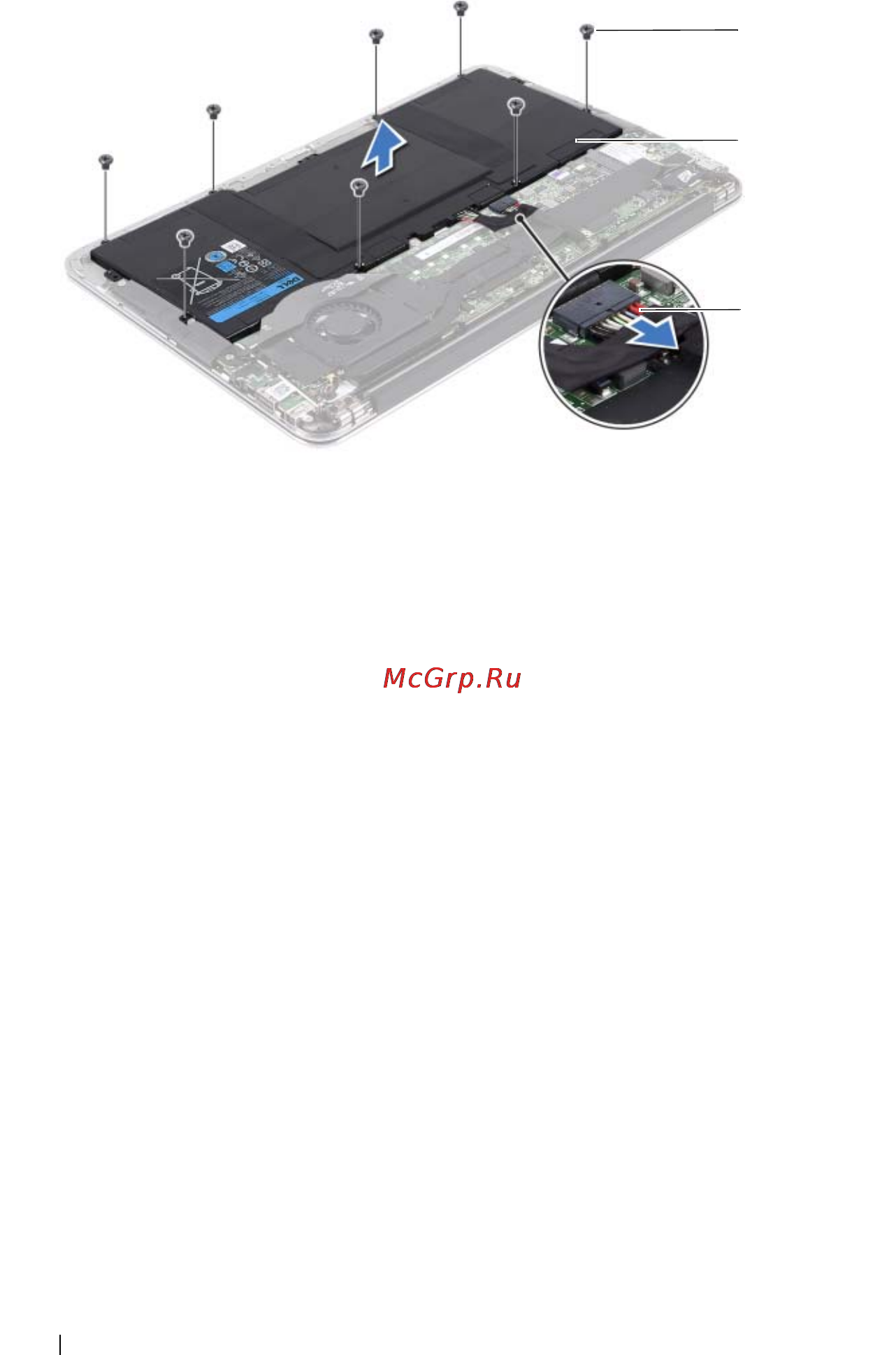 Dell XPS 13 L321X Ultrabook [20/70] Замена аккумулятора