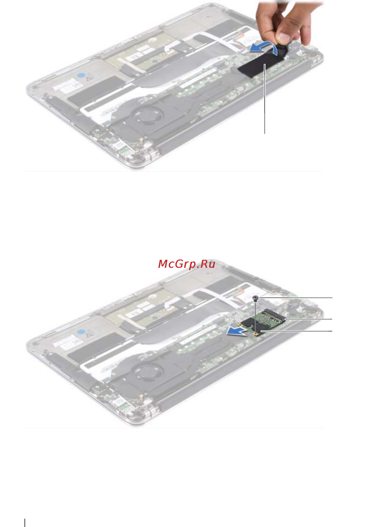 Dell XPS 13 L321X Ultrabook [30/70] Вывинтите винт крепящий твердотельный диск к системной плате