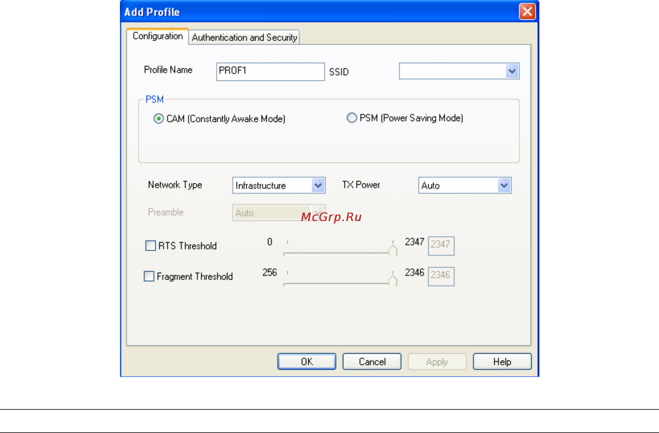 Planet WNL-9320 [15/41] Add profile configuration