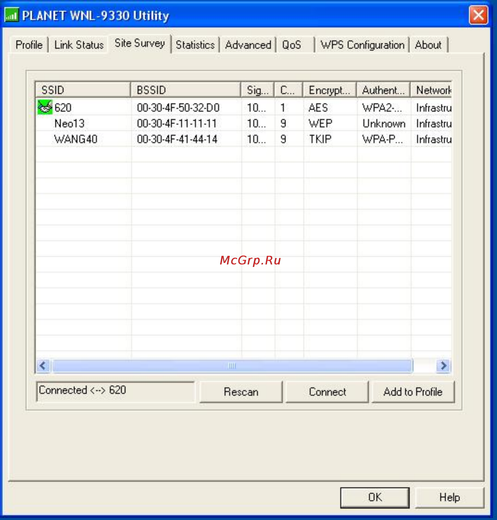 Planet WNL-9330 [30/61] 3 view network link status and statistics