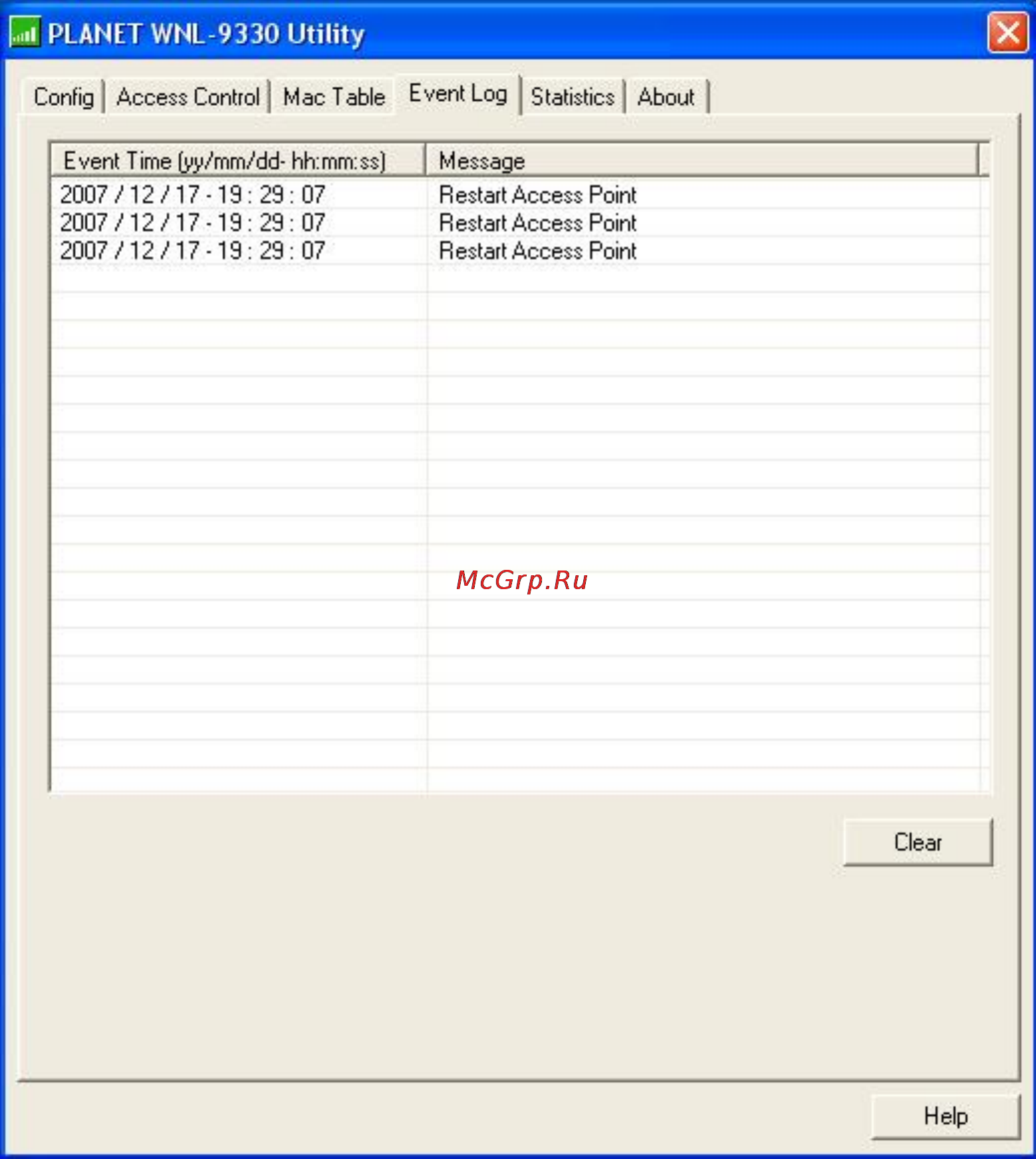 Planet WNL-9330 [56/61] 5 event log