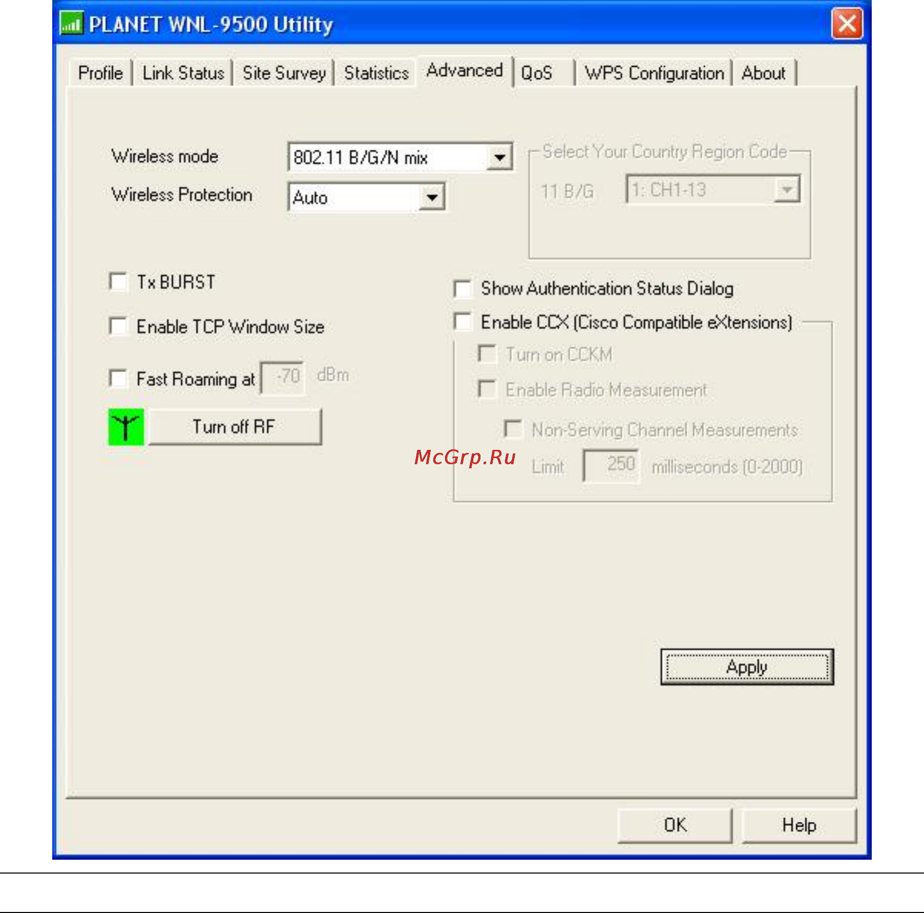 Planet WNL-9500 [33/61] 4 advanced settings