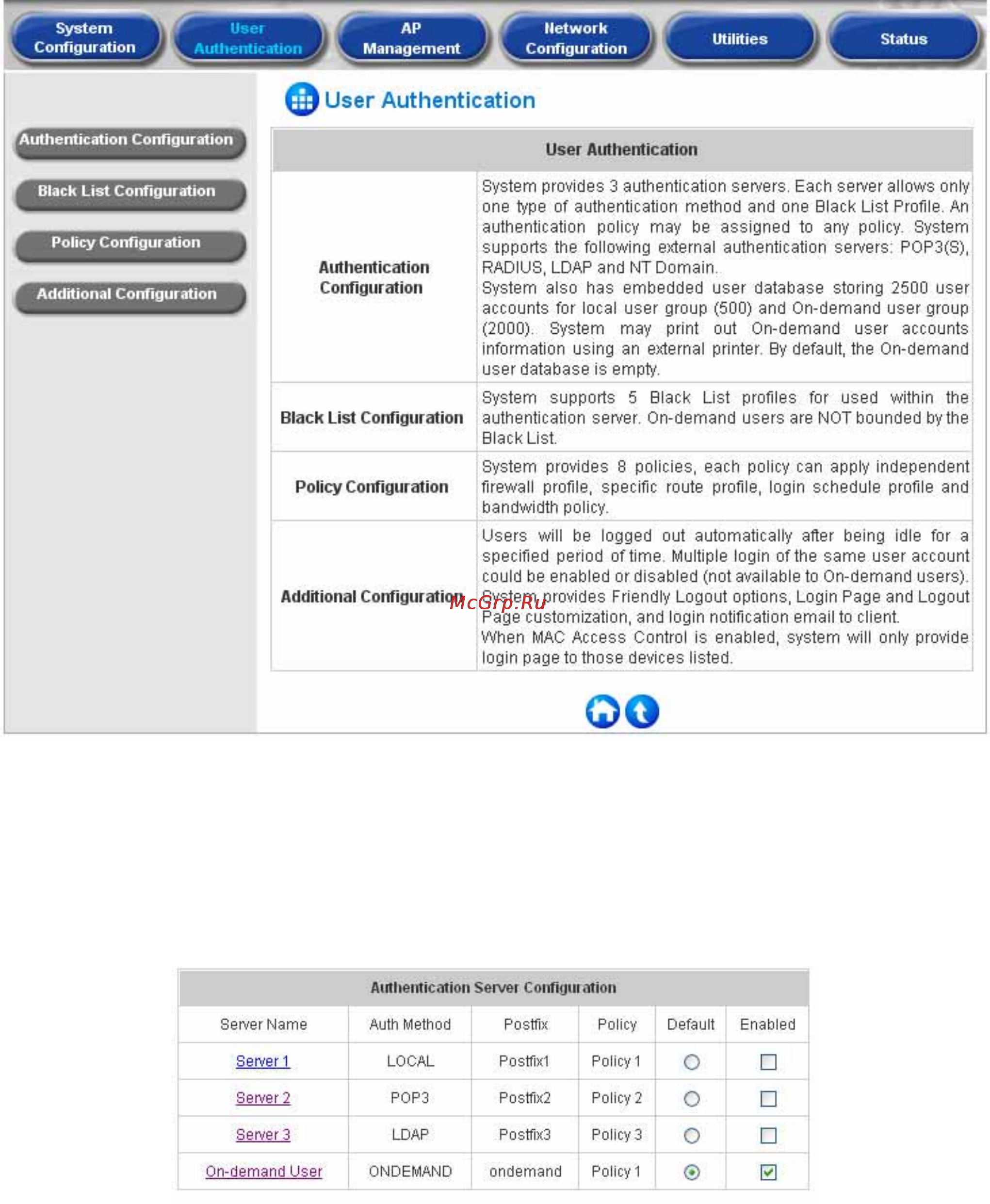 Planet WLS-1280 [43/152] User authentication