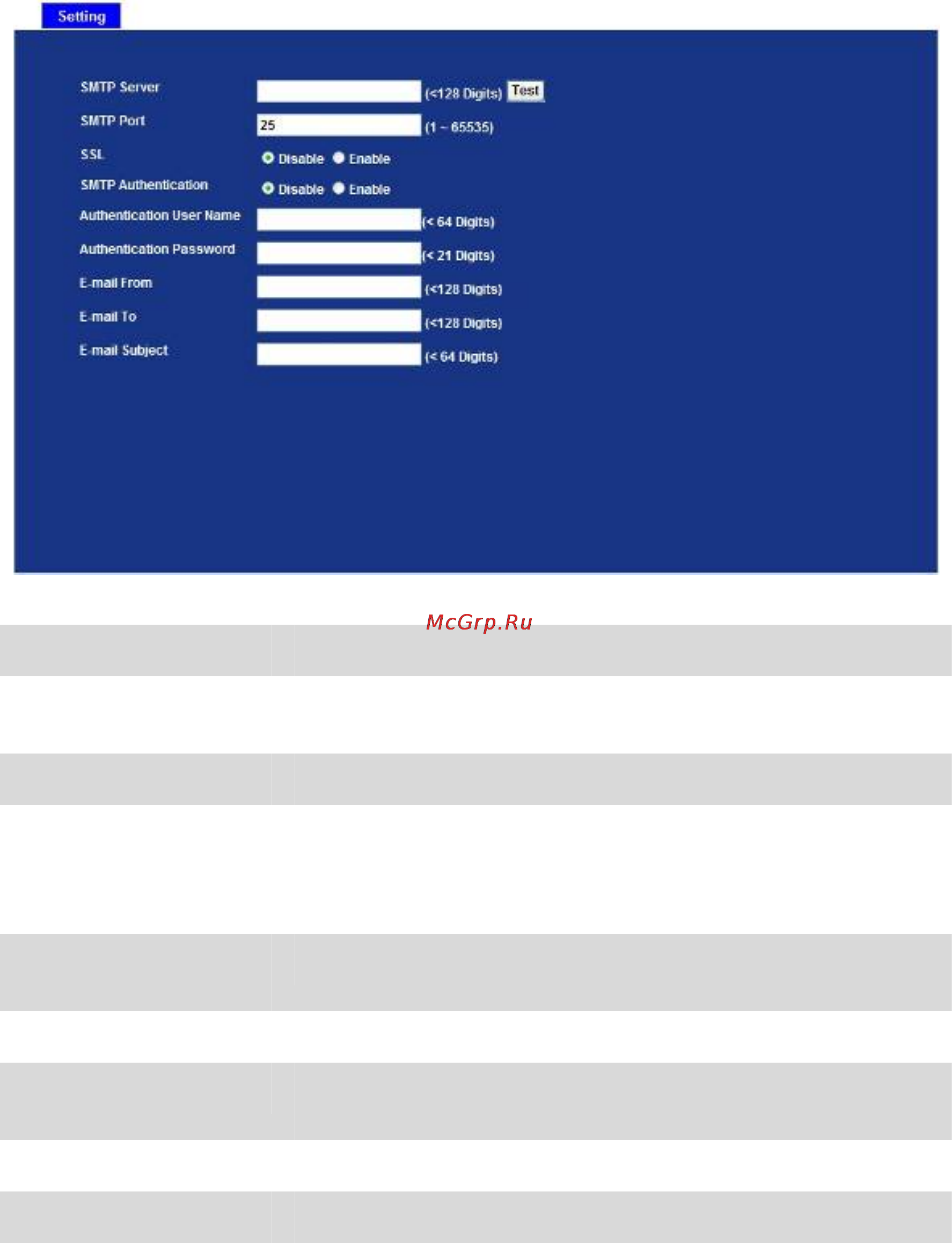 Planet ICA-H610 [62/94] E mail configuration