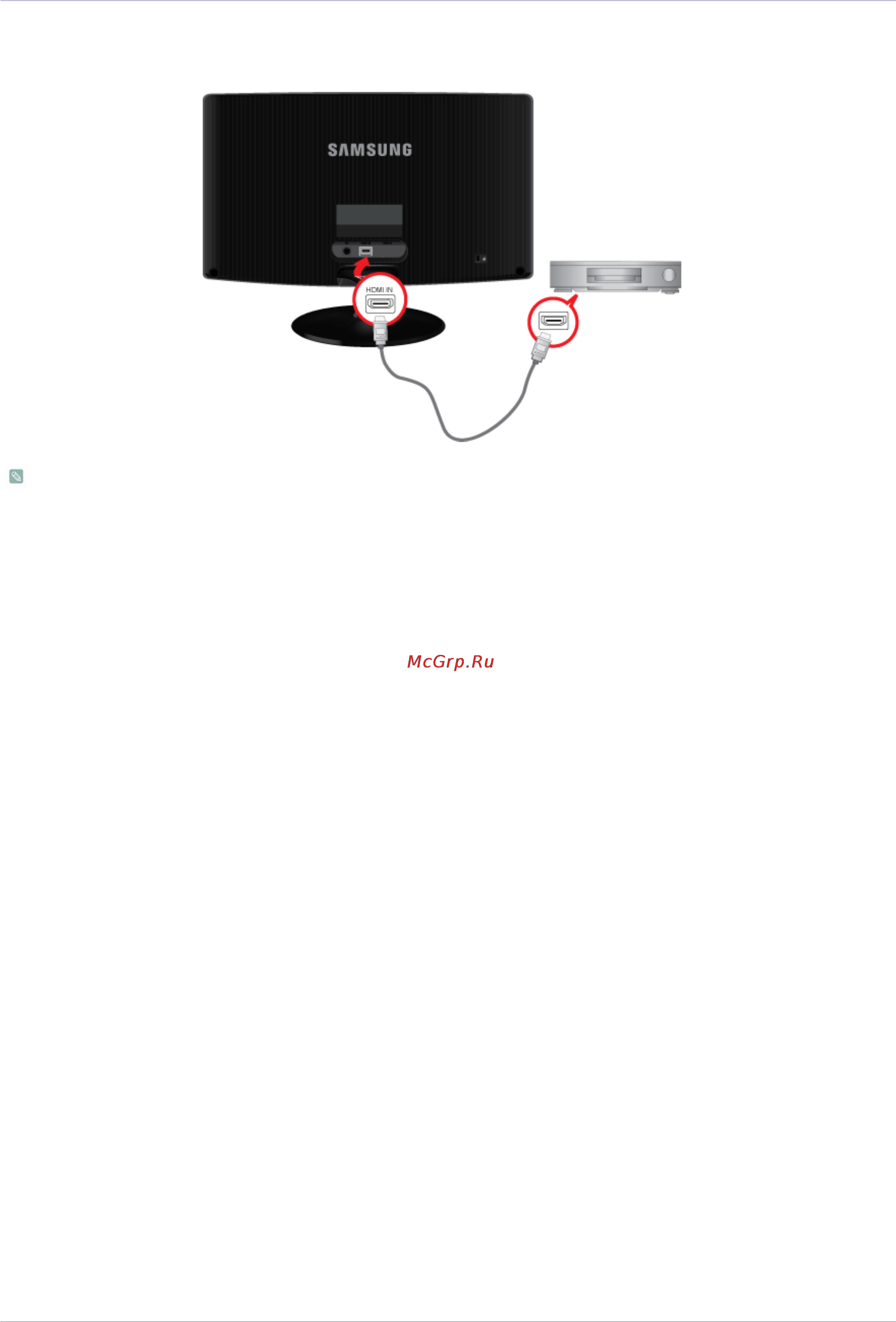 Samsung S23B350H [19/114] 4 подключение кабеля hdmi