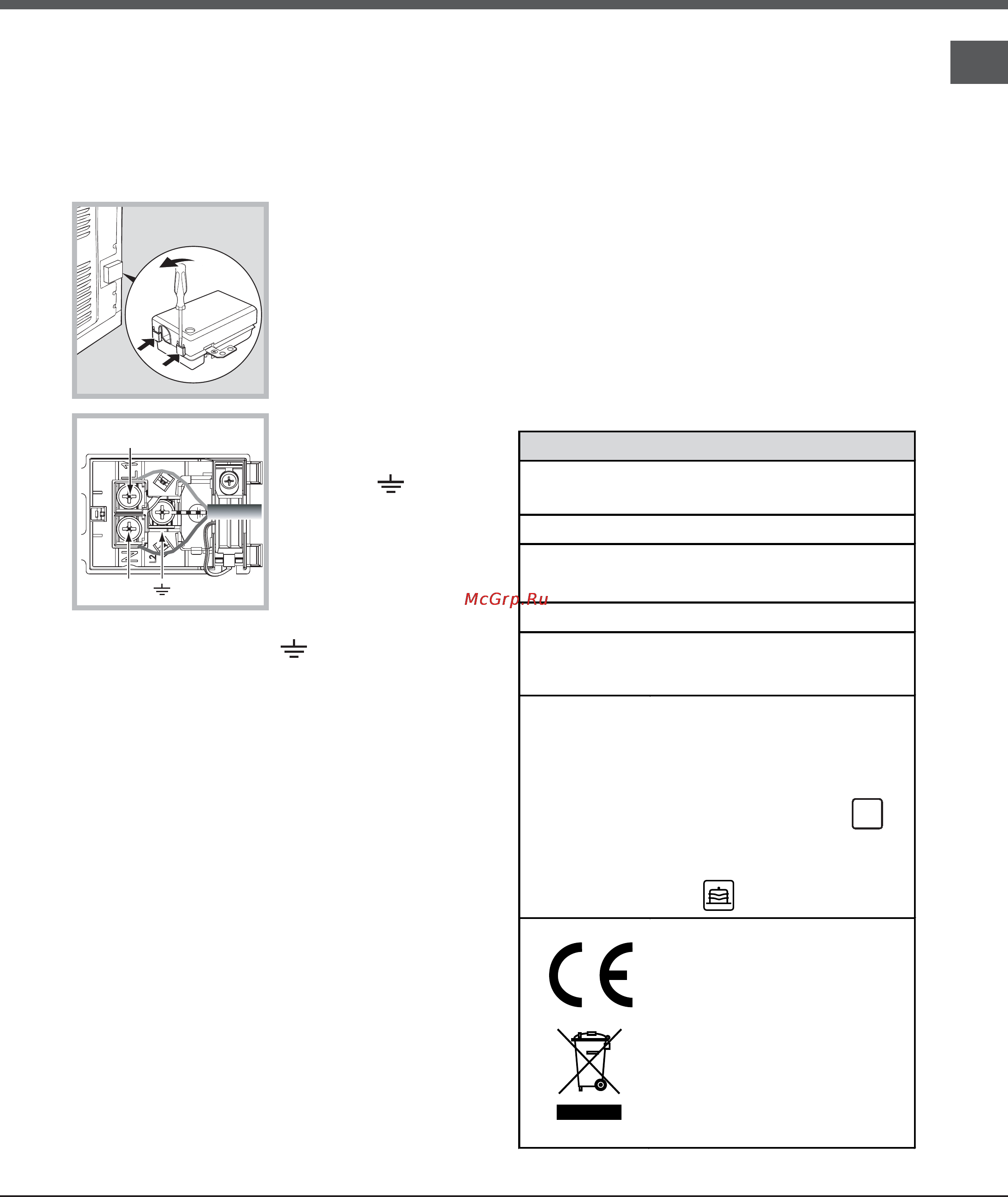 Ariston FH 899 C [15/72] Electrical connection
