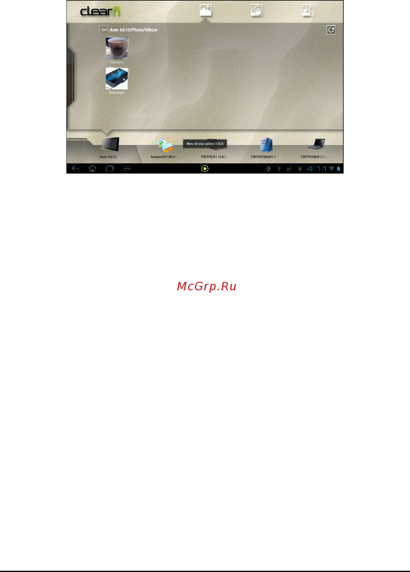 Acer A510 HT.H9LEE.004 [37/73] Фотографии clear fi