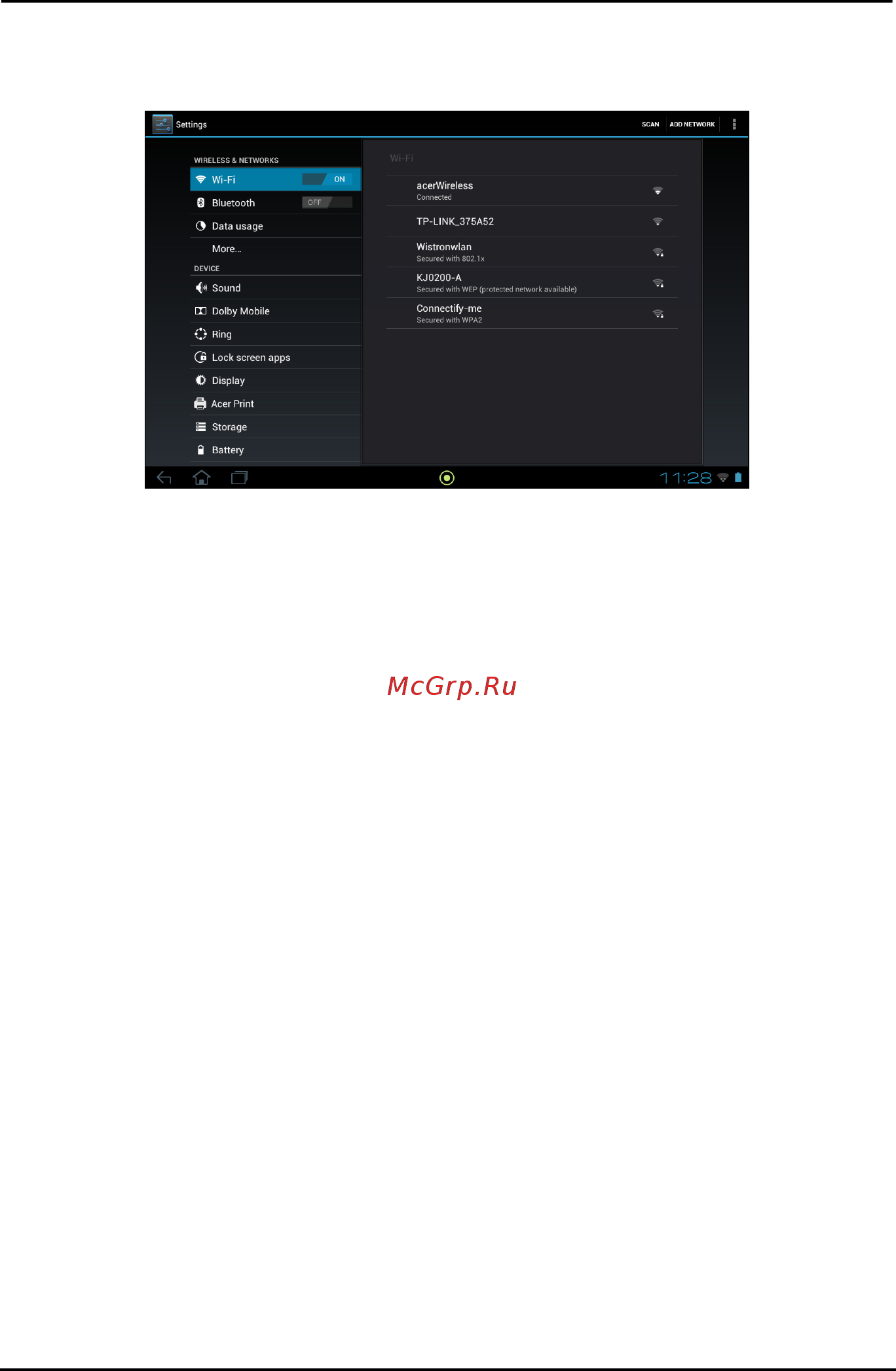 Acer A510 HT.H9LEE.004 [60/73] Дополнительные настройки