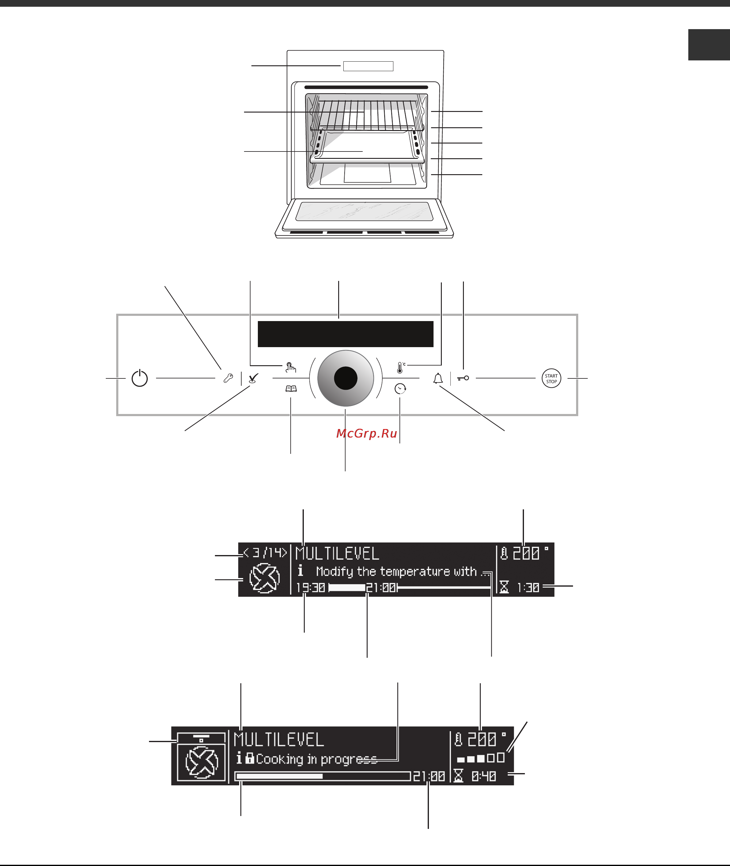 Ariston LUCE 7OFK 1049L X [61/76] Animowana ikona pieczenia