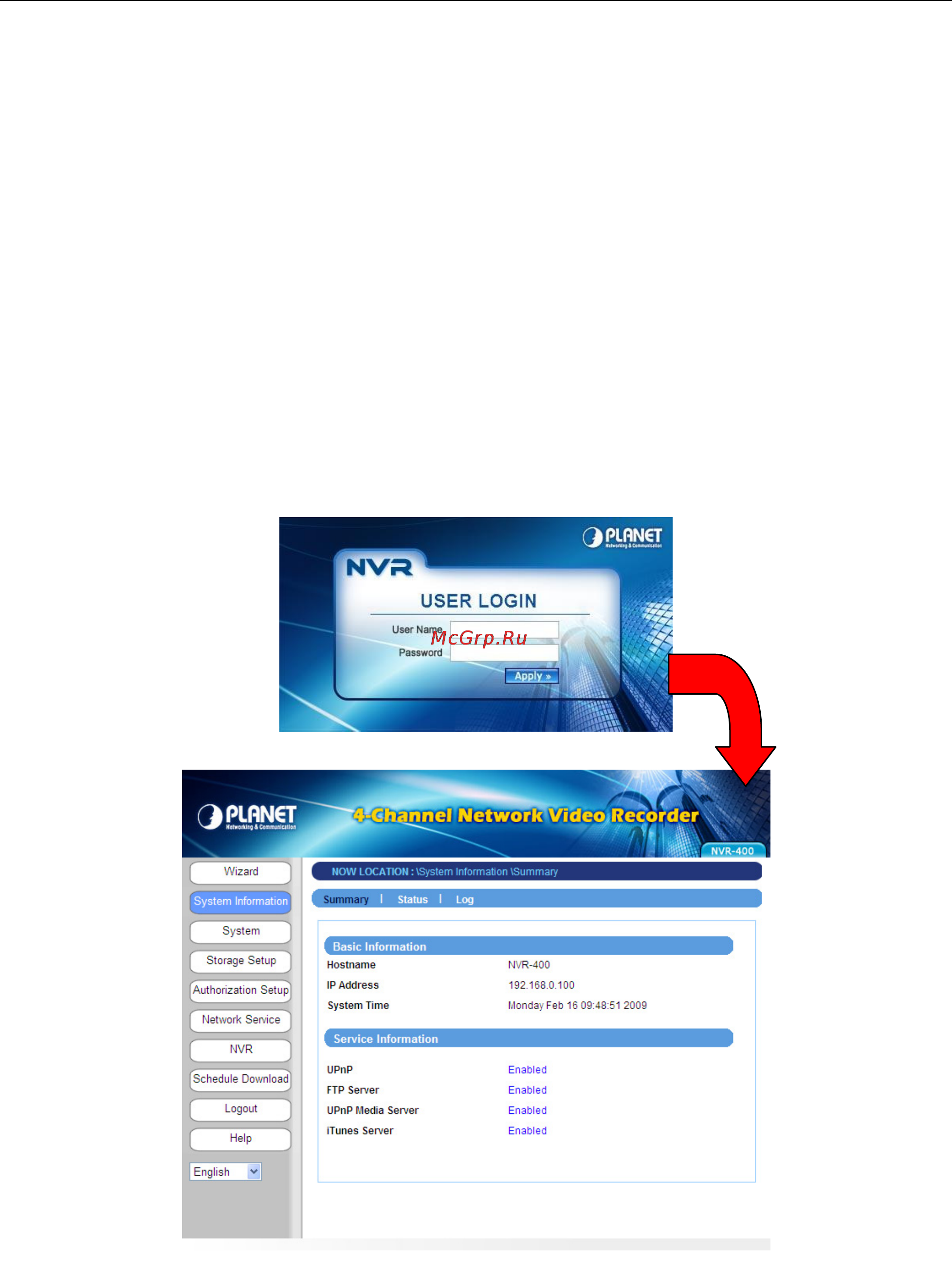 Planet NVR-400 [13/43] Chapter 4 configuring the device