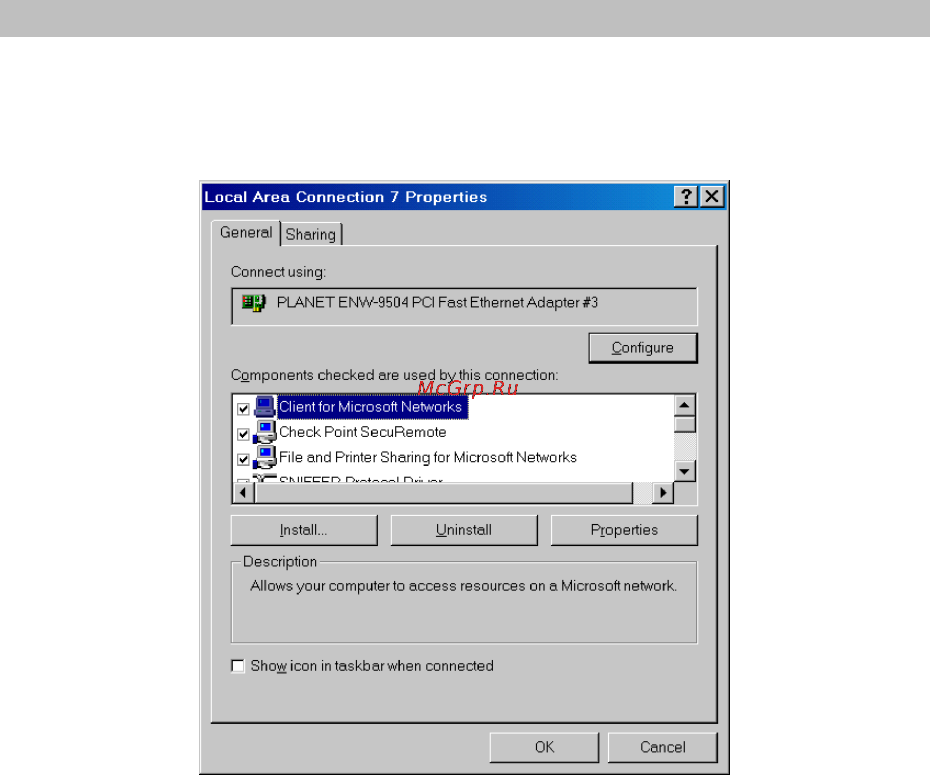 Planet IPX-1000 [16/79] Checking tcp ip settings windows 2000
