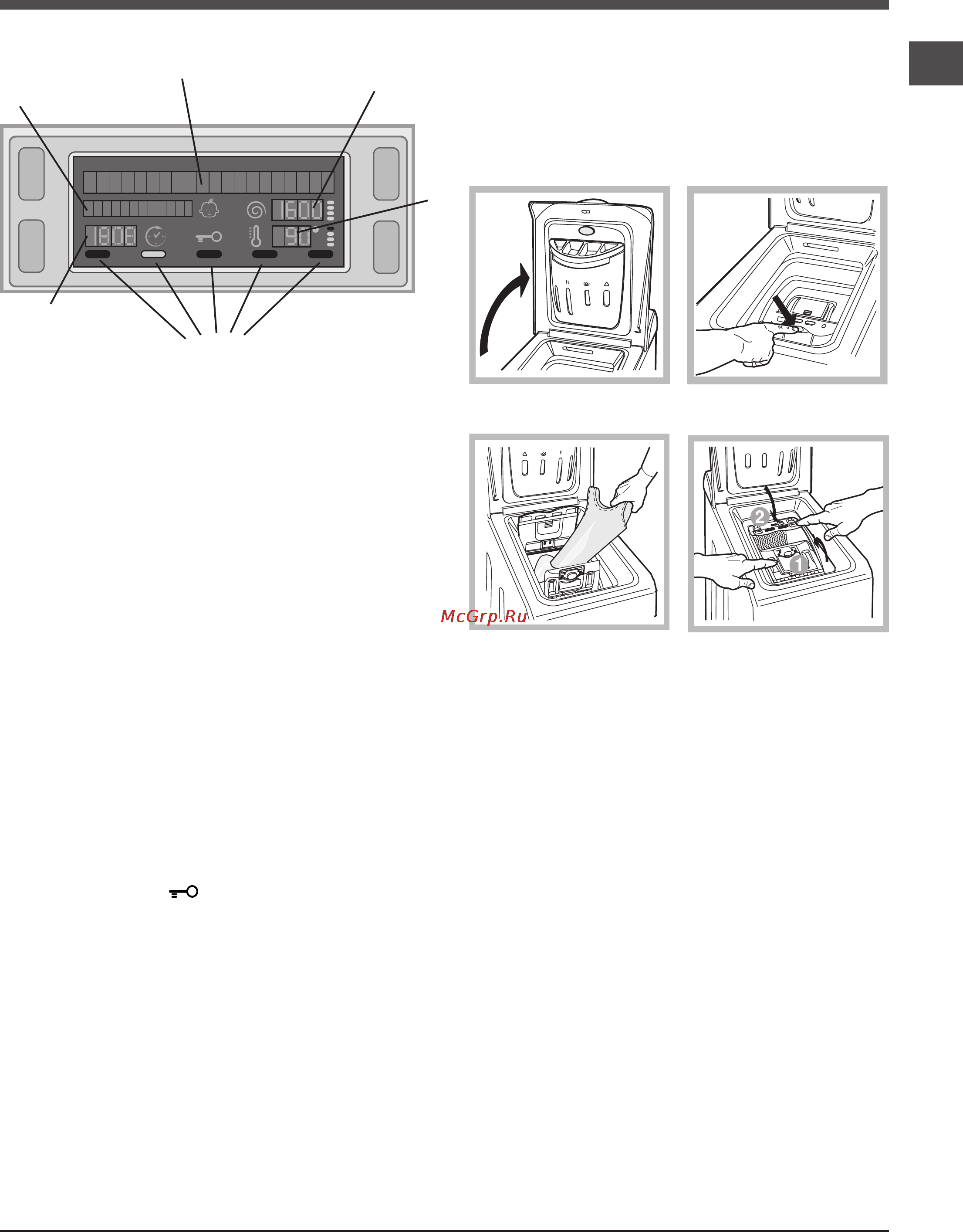 Ariston ARTXD 129 [19/72] How to open and to close the drum