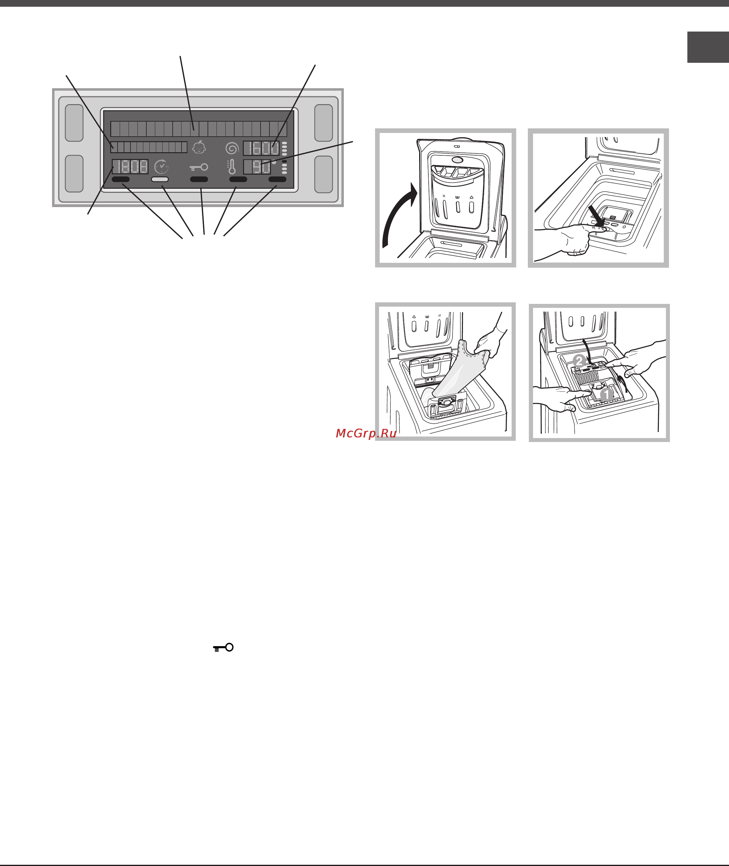 Ariston ECOT7D 149 [7/60] Come aprire e chiudere il cestello