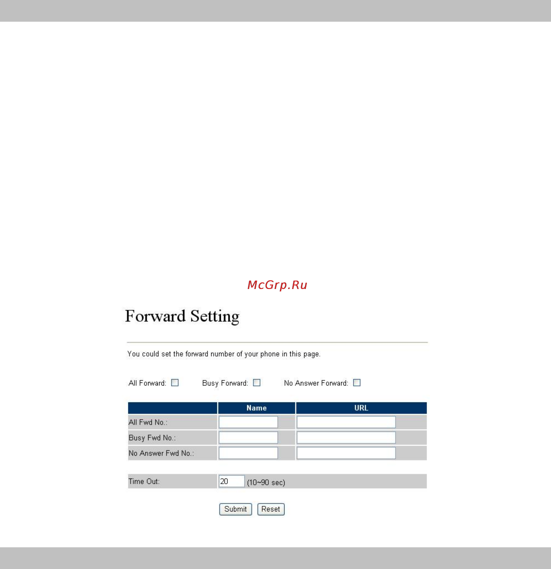 Planet VIP-157S [21/41] Call forward
