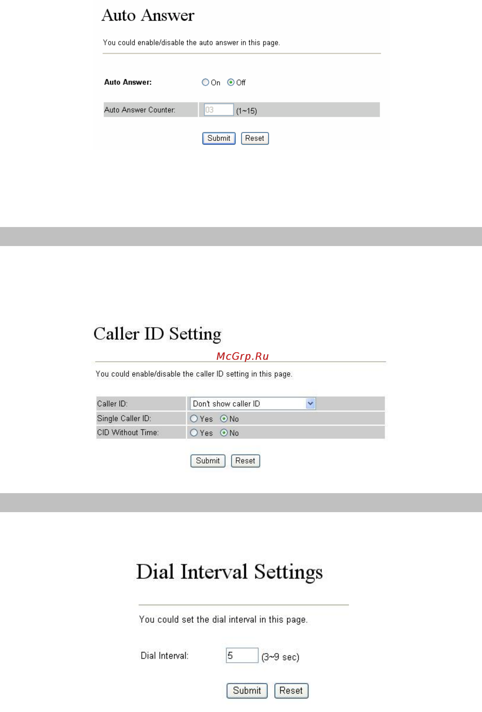 Planet VIP-157S [24/41] Caller id settings