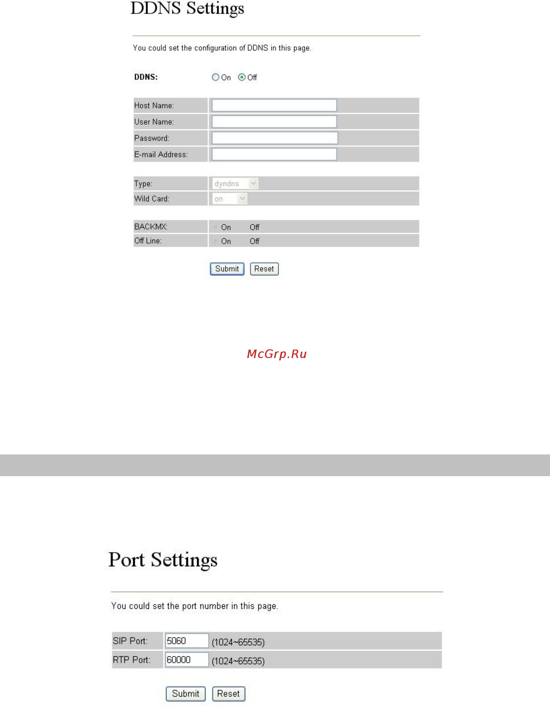 Planet VIP-157S [26/41] Port settings