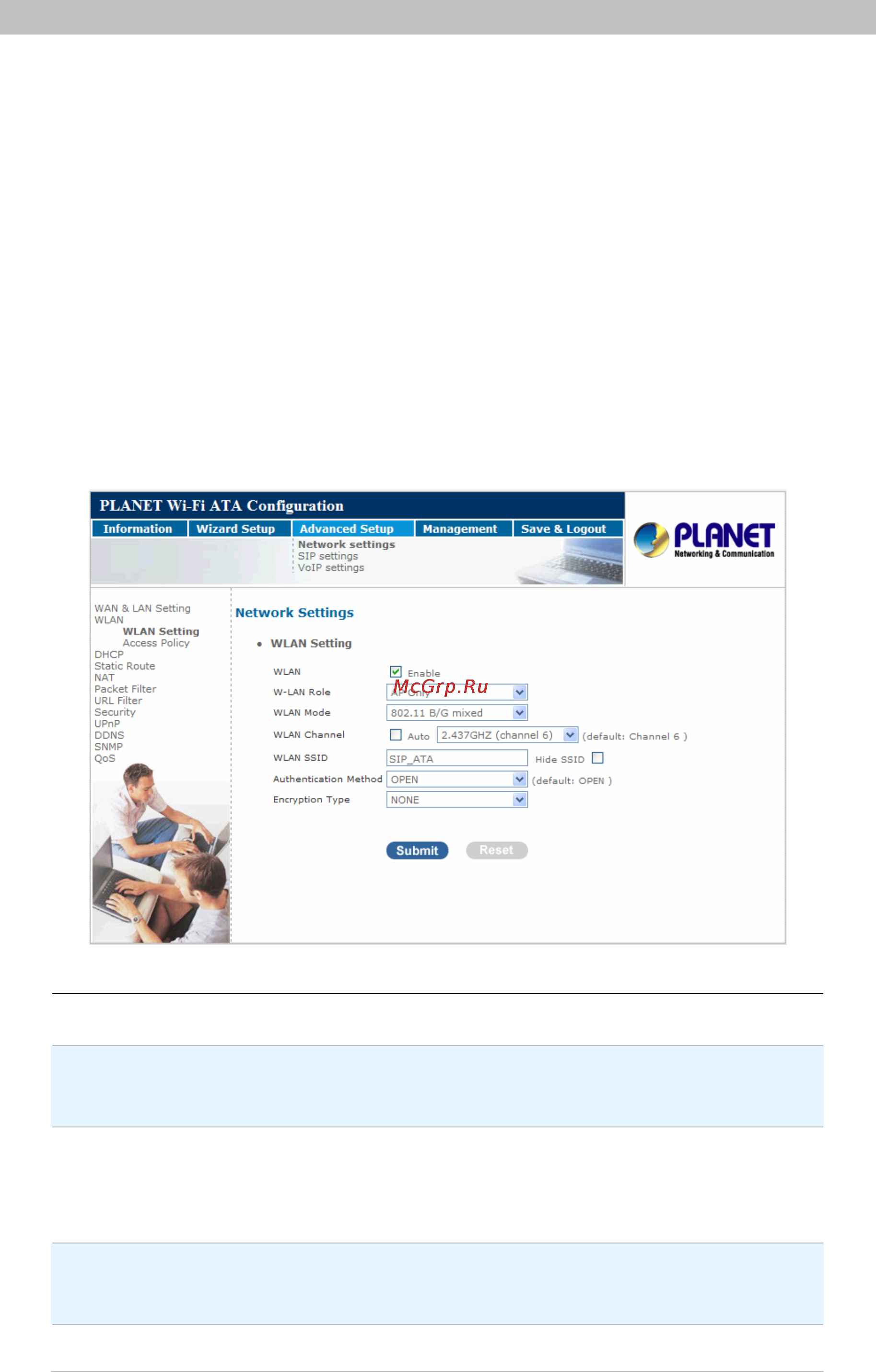 Planet VIP-161W [23/72] Wlan setting