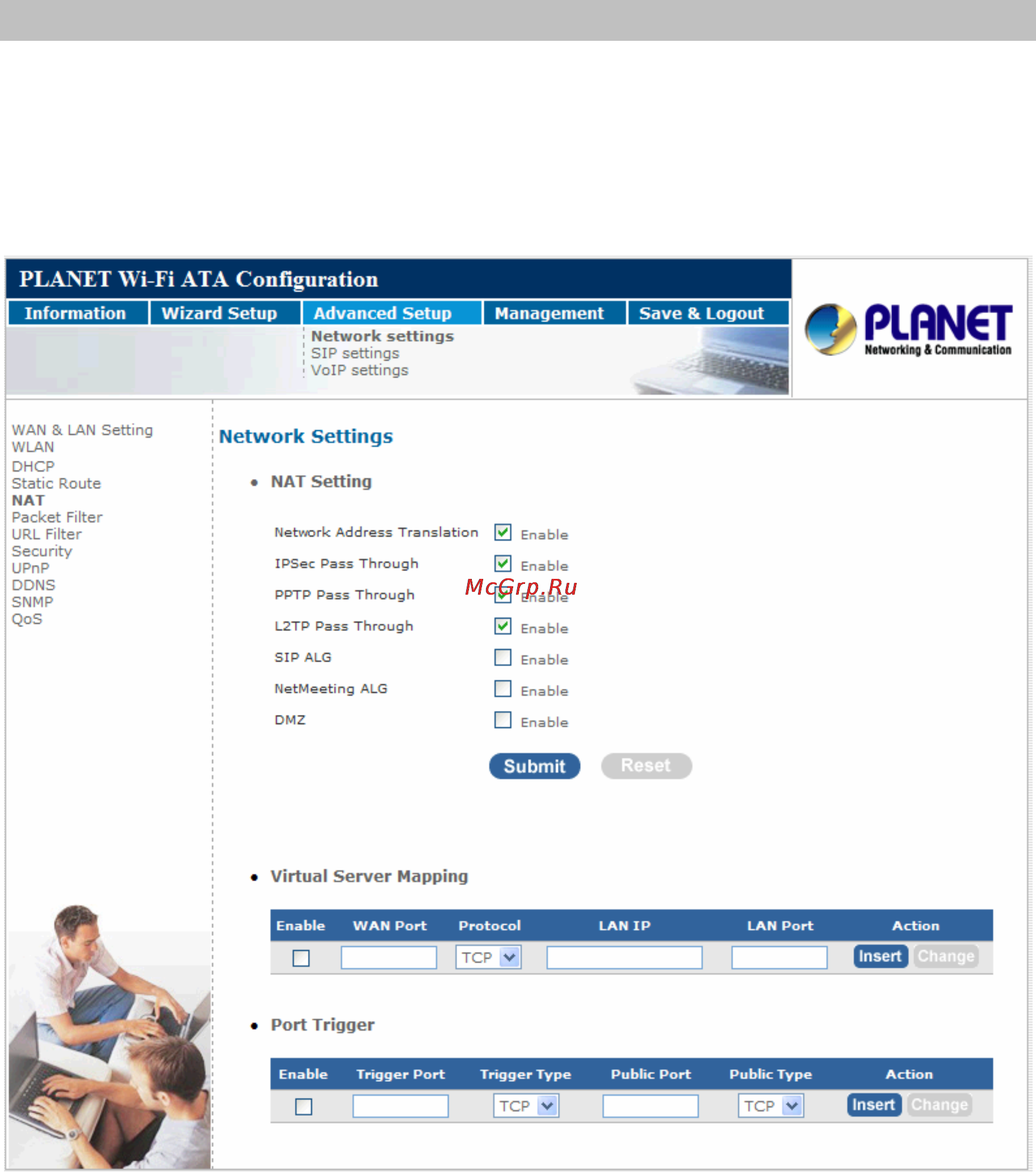 Planet VIP-161W [33/72] Nat for ap ap client wisp ap mode