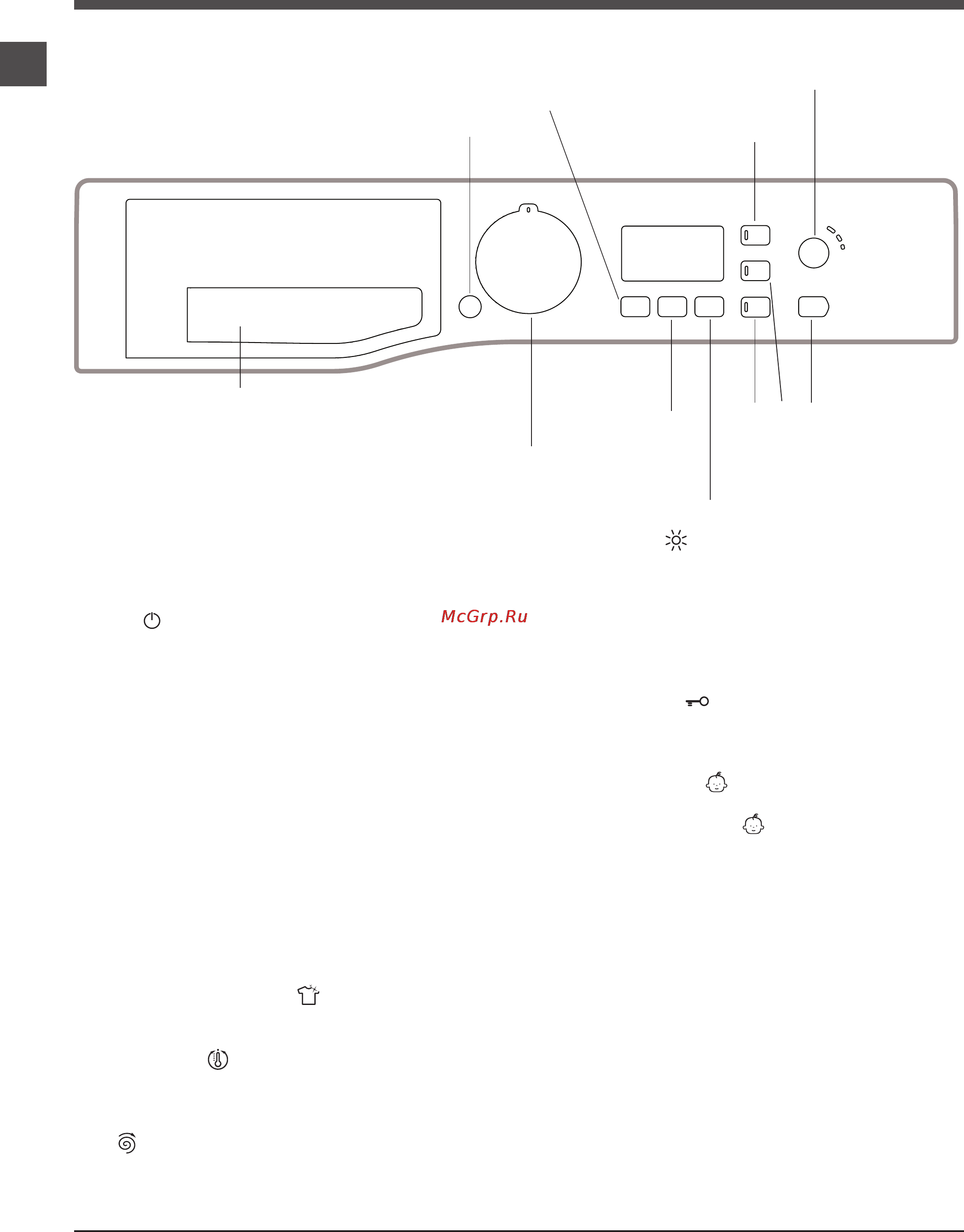 Ariston WDG 8640B [6/84] Description of the washer dryer
