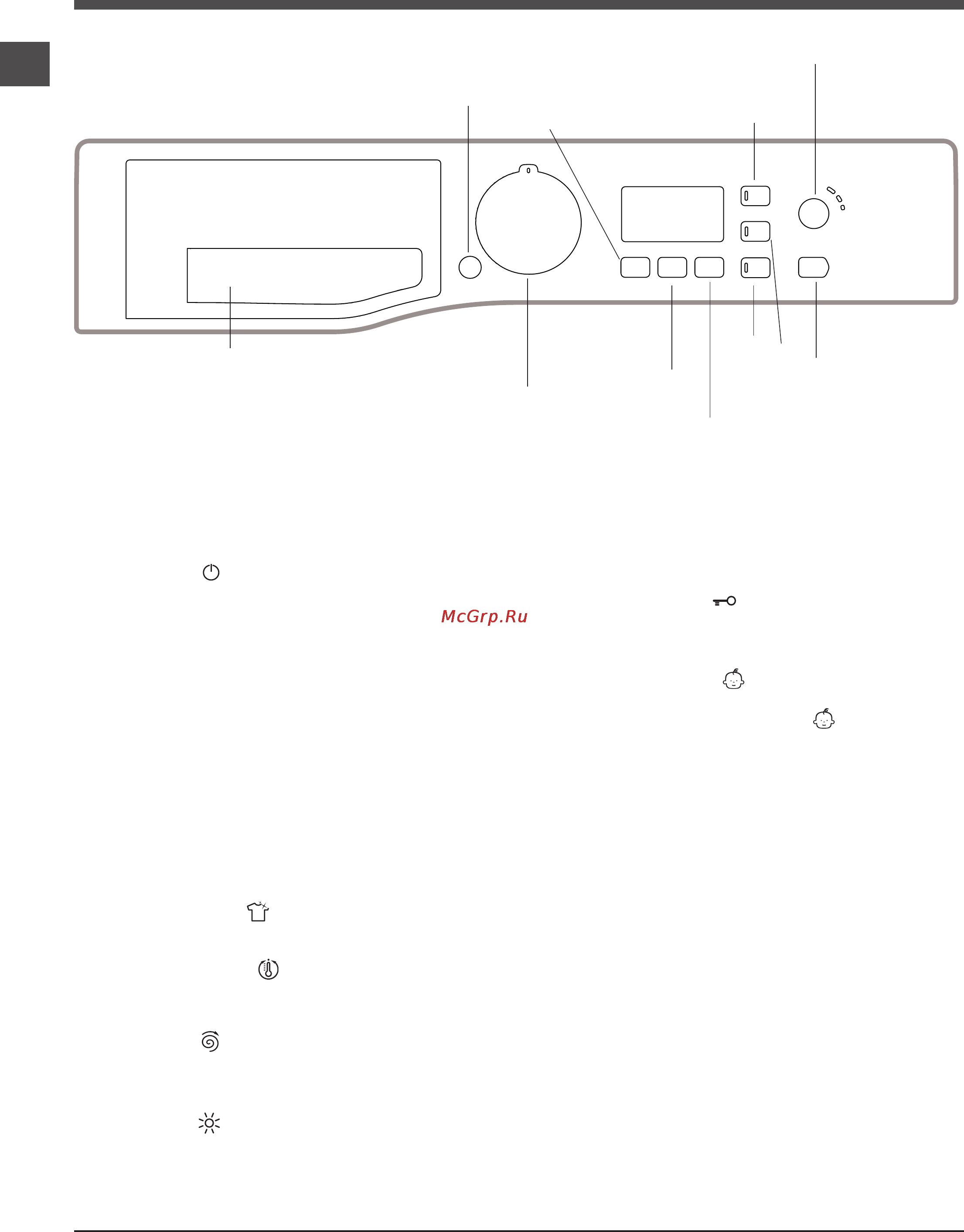 Ariston WDG 8640B [76/84] Описание стиральной машины