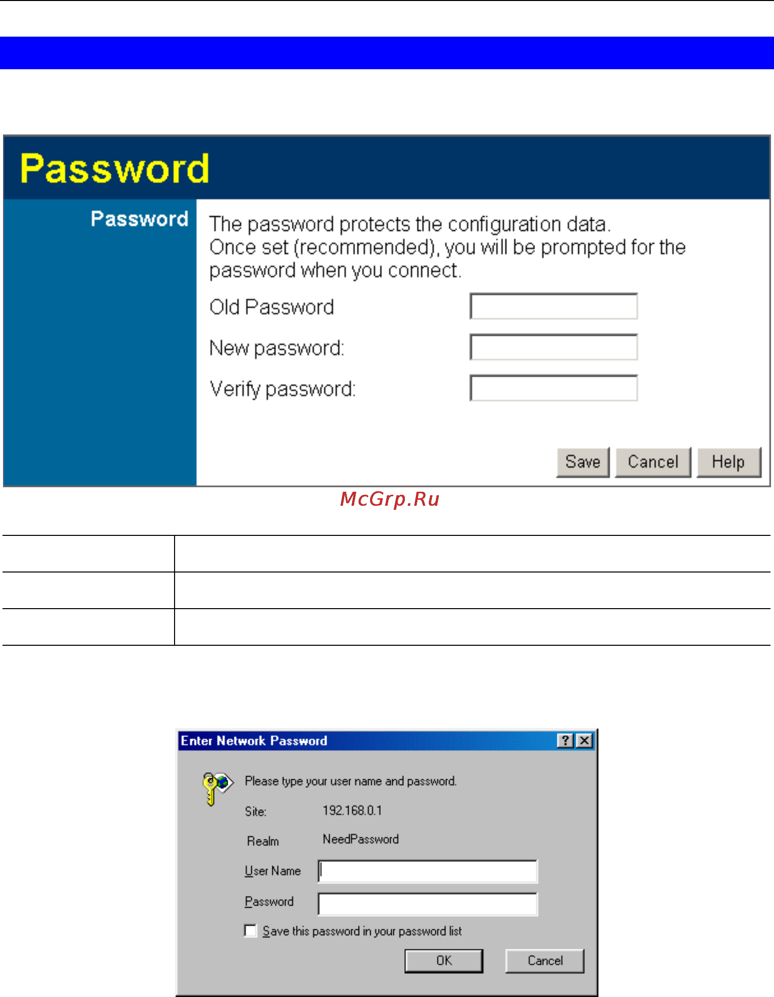 Planet IAD-200W [30/111] Password screen