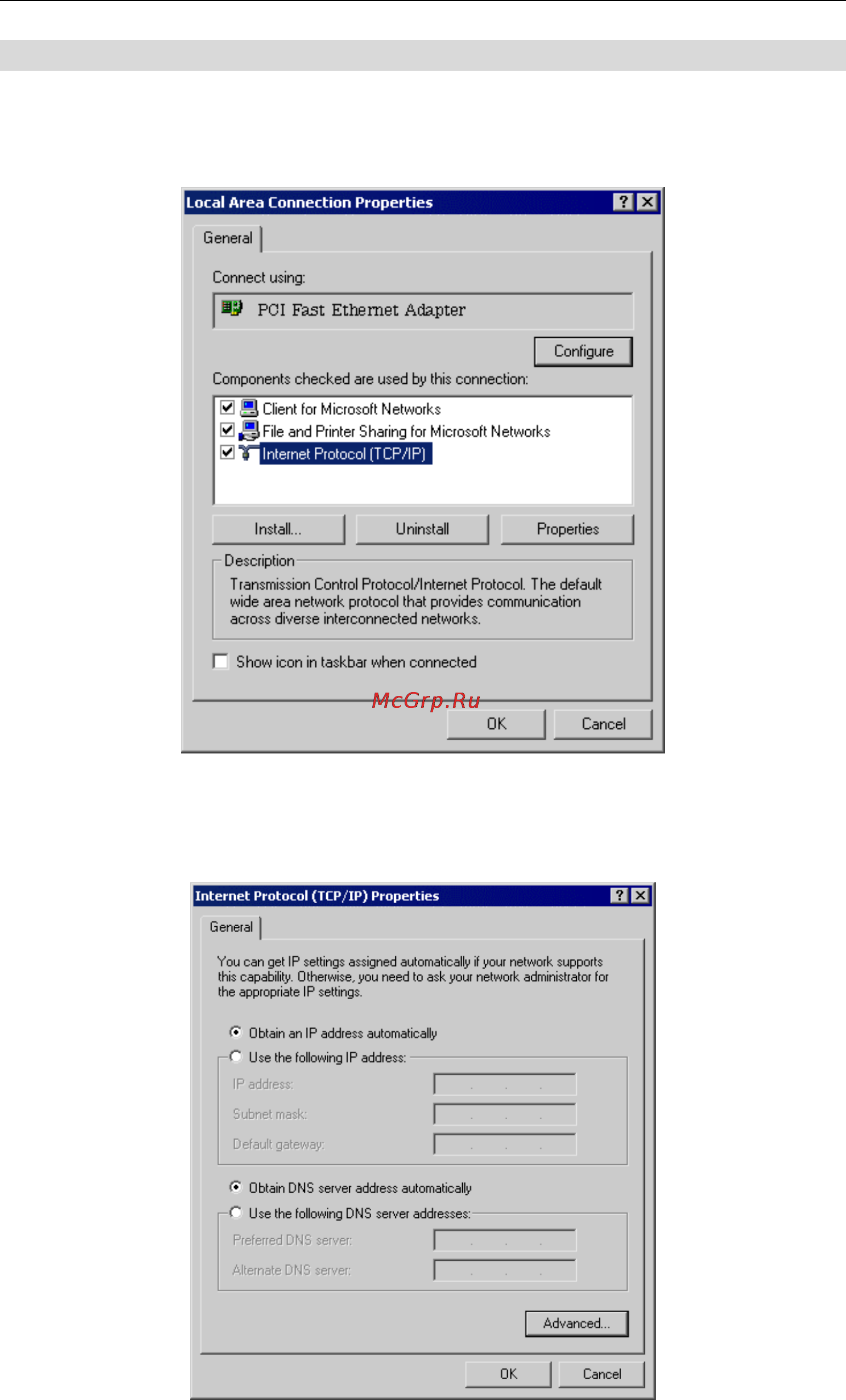 Planet IAD-200W [37/111] Checking tcp ip settings windows 2000