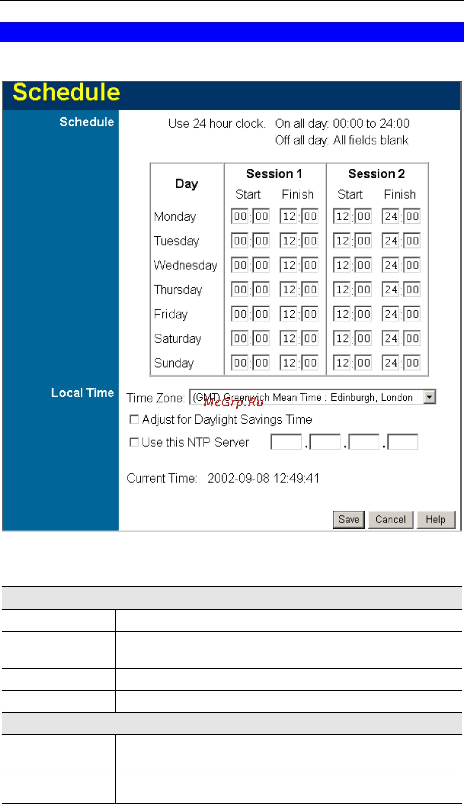 Planet IAD-200W [68/111] Schedule