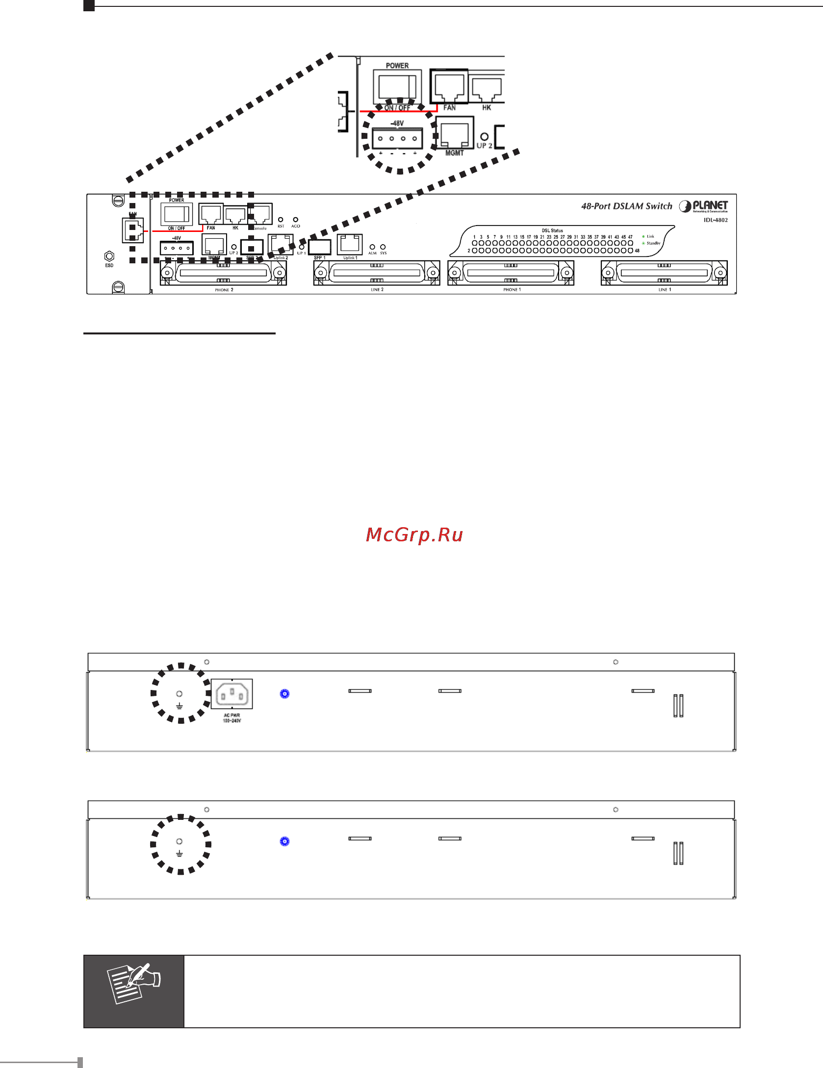 Planet IDL-4802-48 [8/20] Ground connections