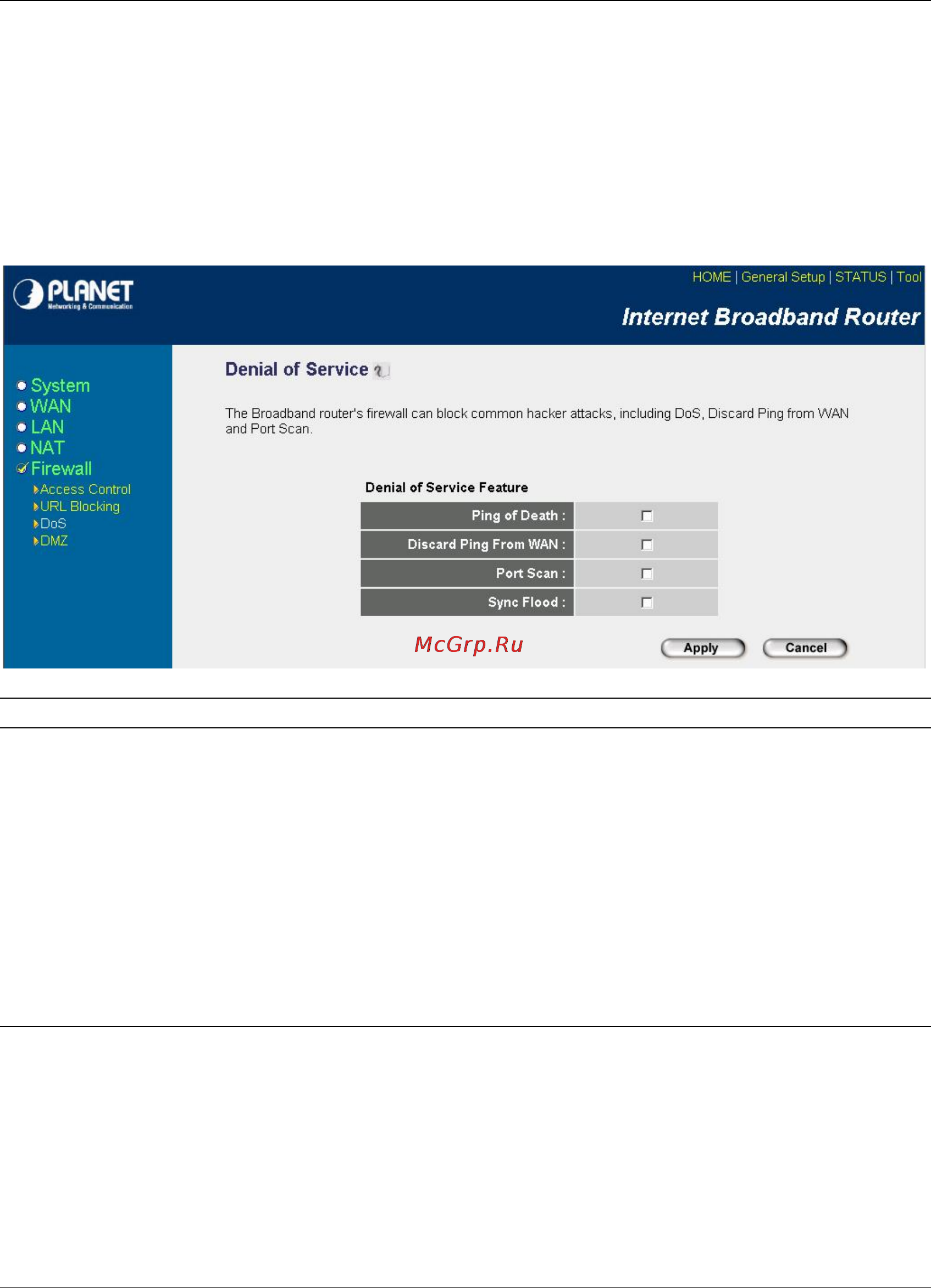 Planet XRT-401D [48/62] Denial of service dos
