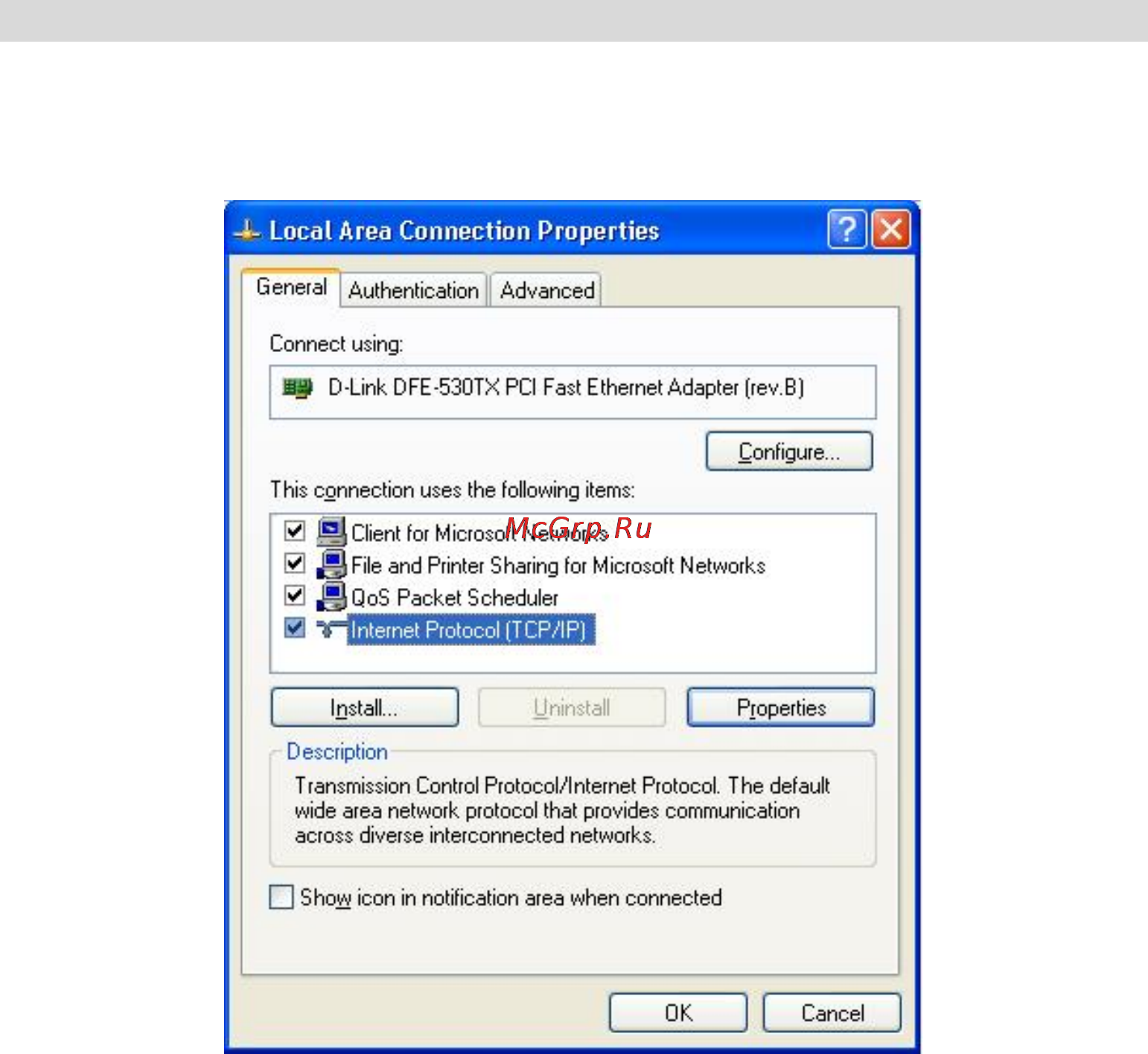 Planet VRT-311S [31/147] Checking tcp ip settings windows xp