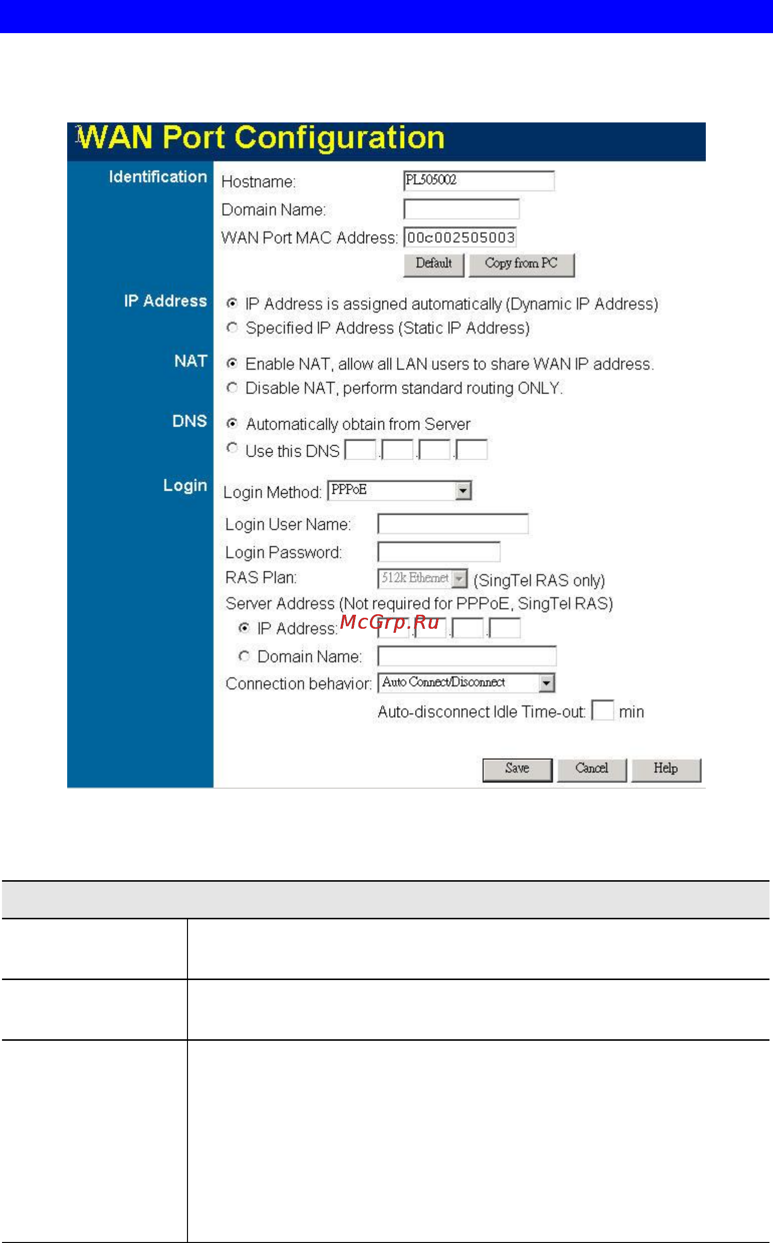 Planet VRT-311S [46/147] Wan port configuration