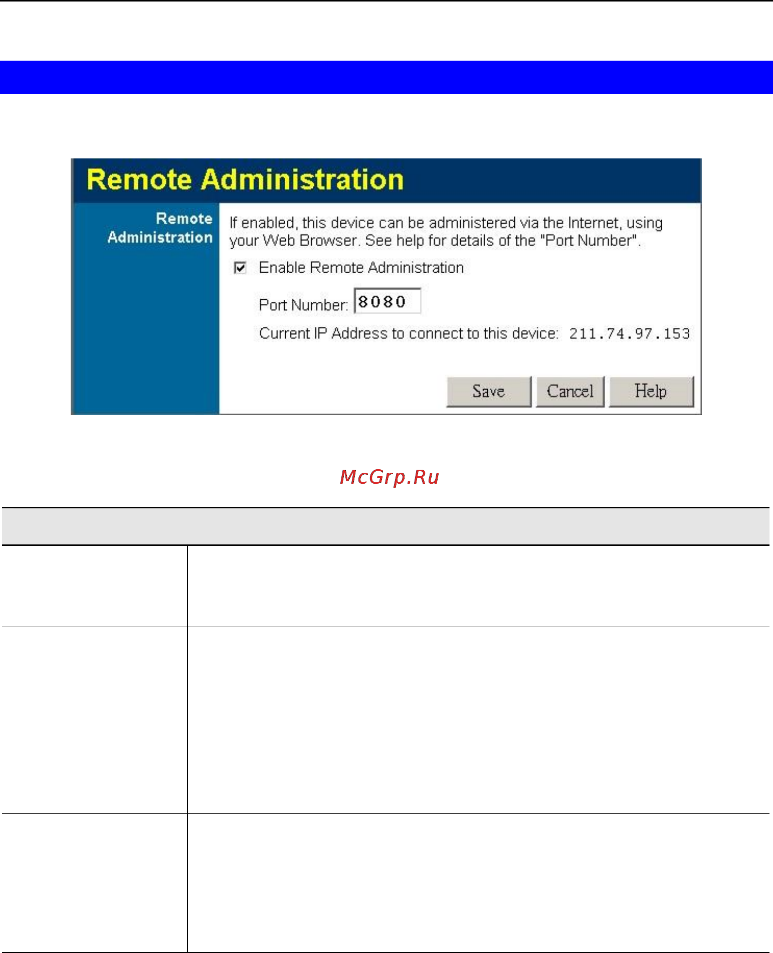 Planet VRT-401 [115/125] Remote administration