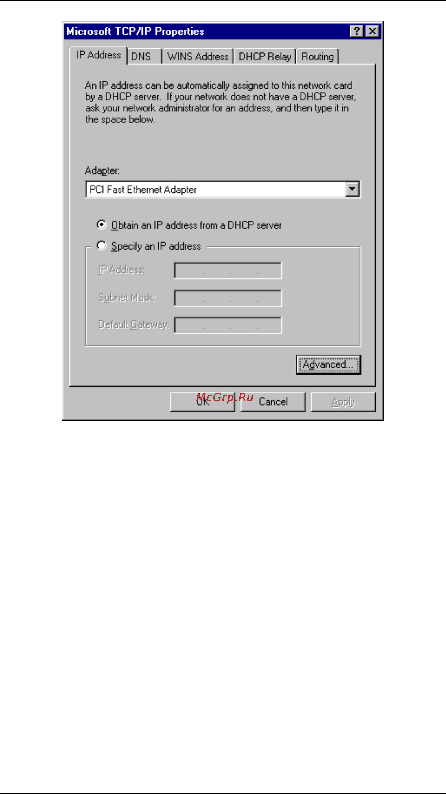 Planet VRT-401 [24/125] Obtain an ip address from a dhcp server