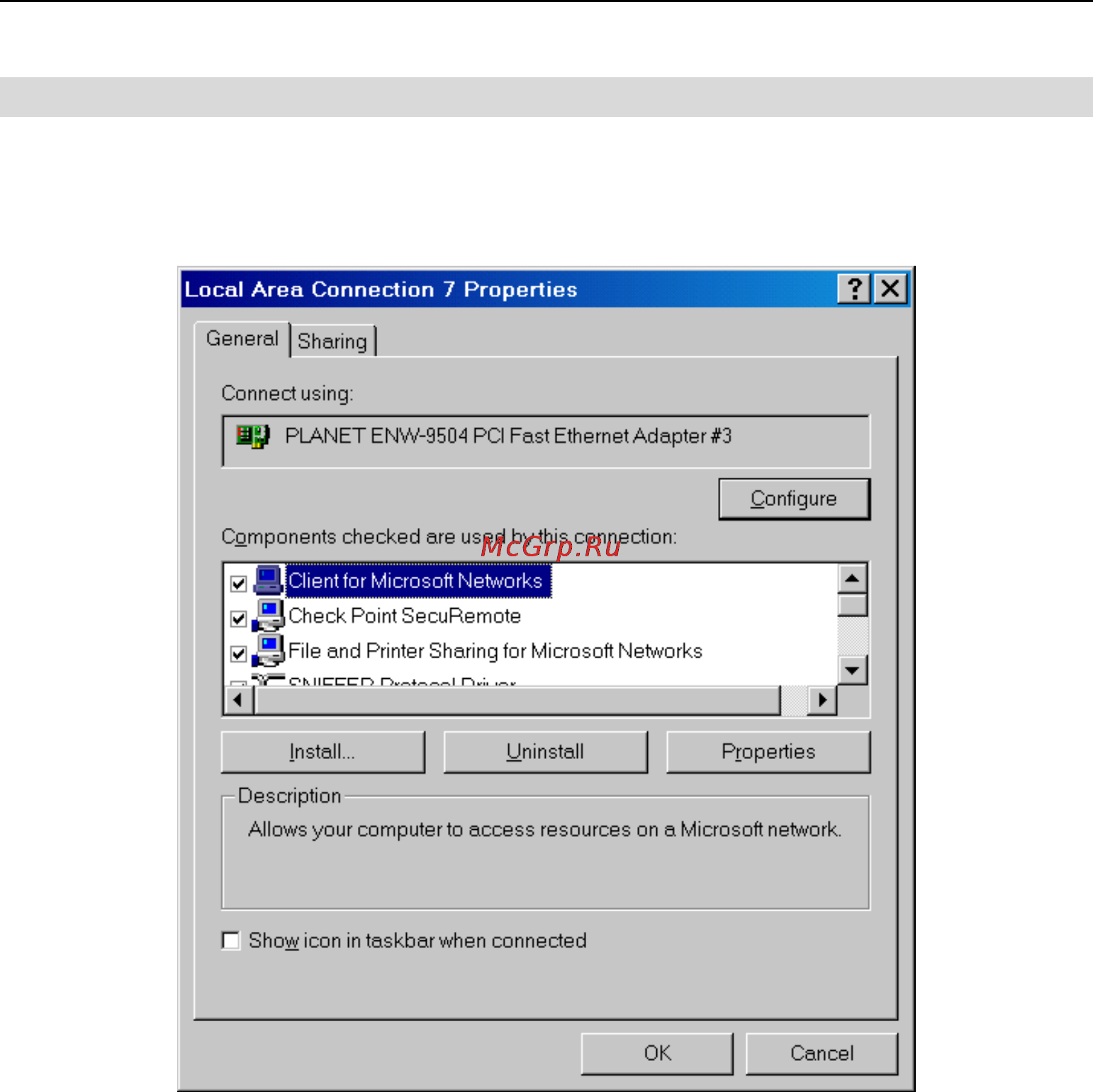 Planet VRT-401 [27/125] Checking tcp ip settings windows 2000