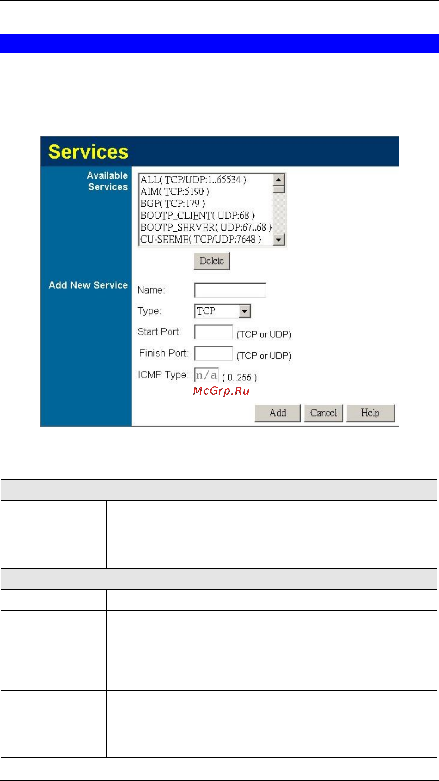 Planet VRT-401 [72/125] Data services screen