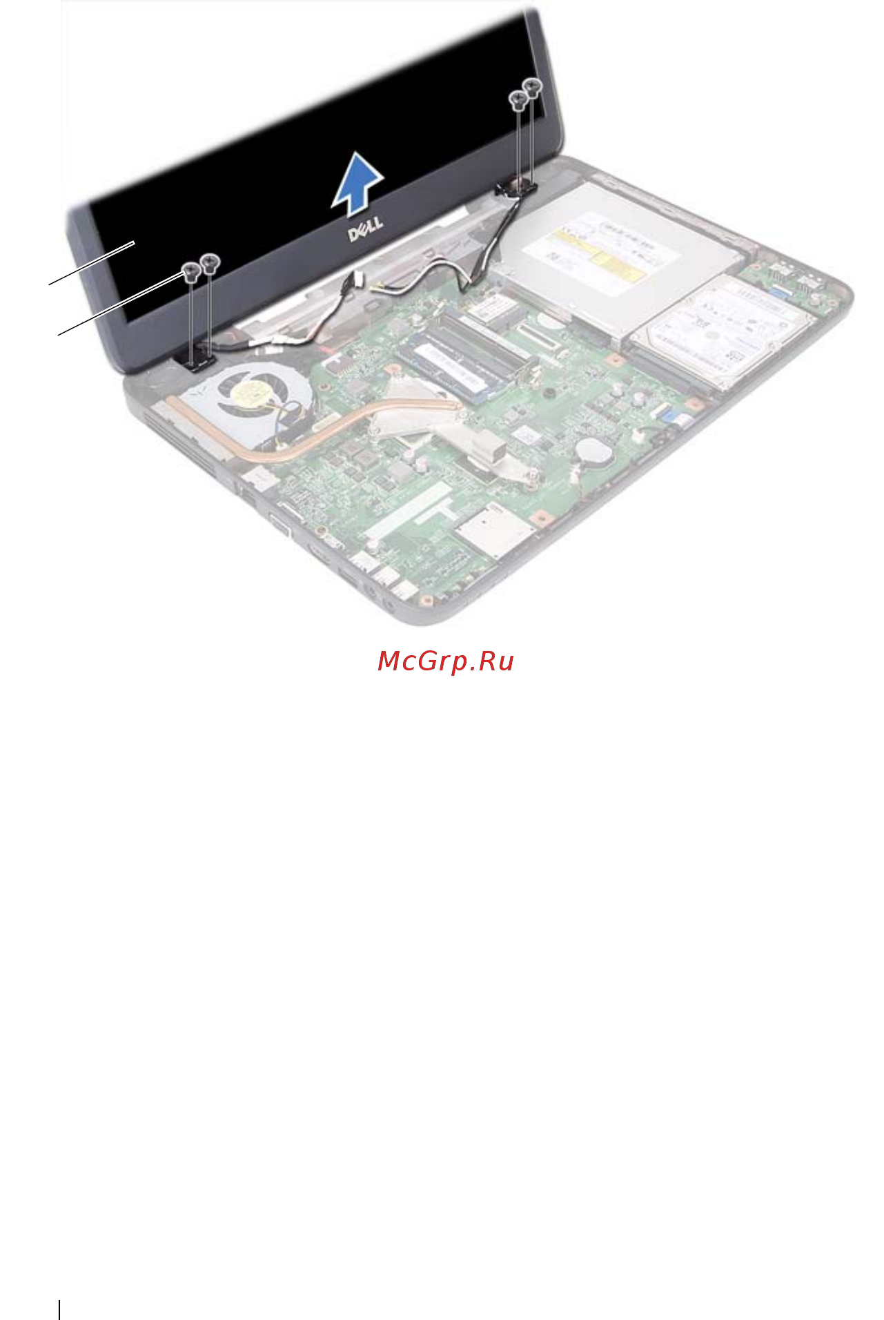 Dell Inspiron N5050 [58/76] Установка дисплея в сборе