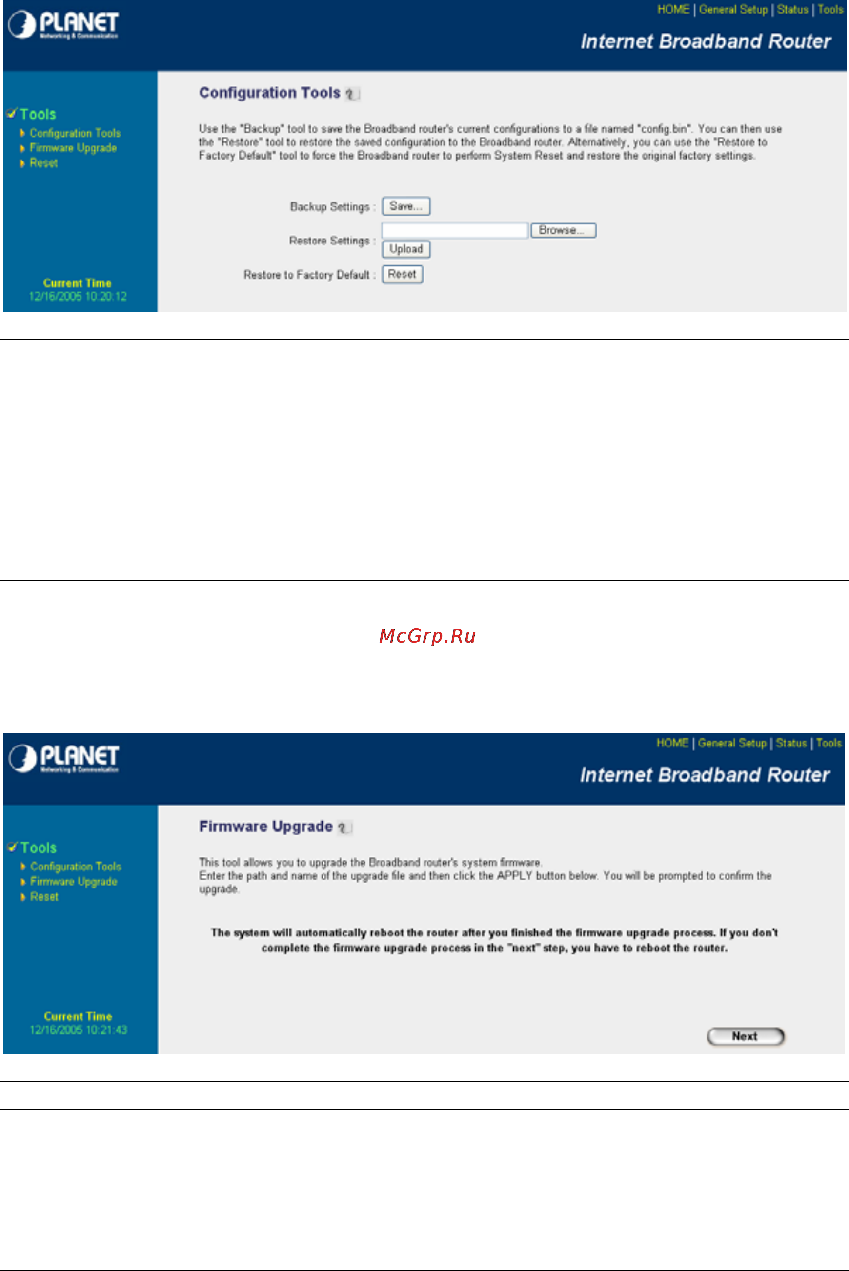 Planet VRT-401G [81/86] Firmware upgrade