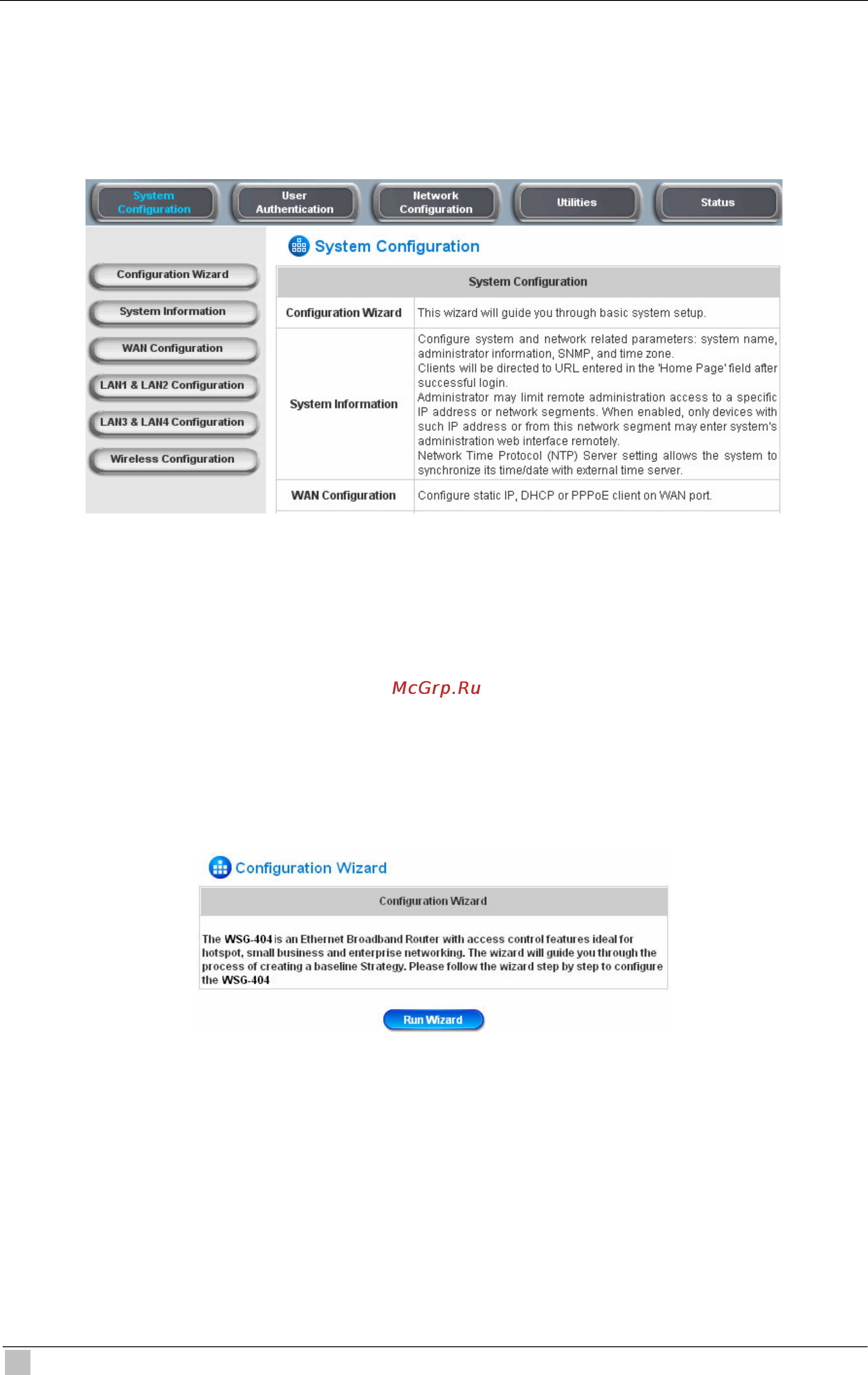 Planet WSG-404 [28/146] System configuration