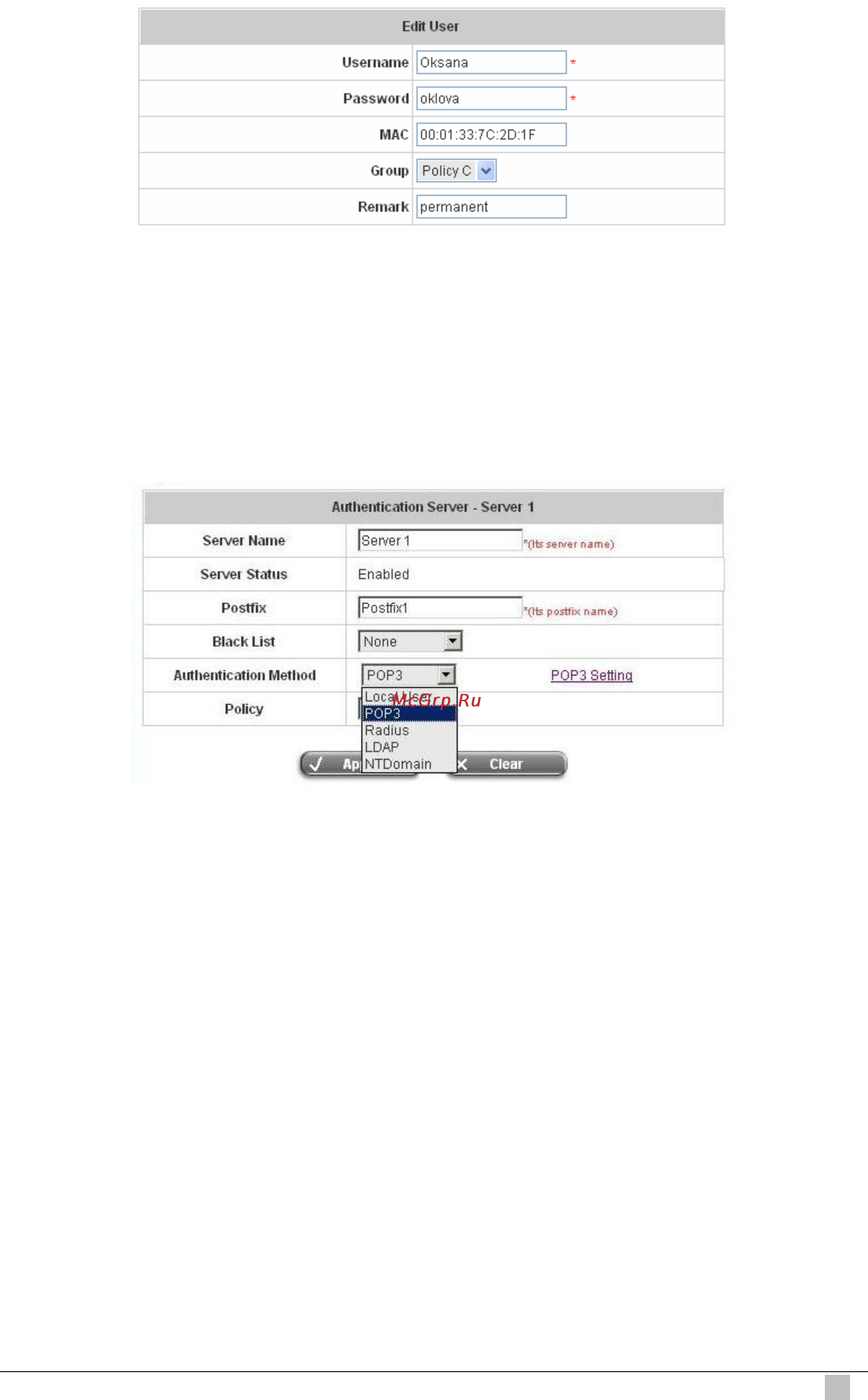 Planet WSG-404 [71/146] Authentication method pop3